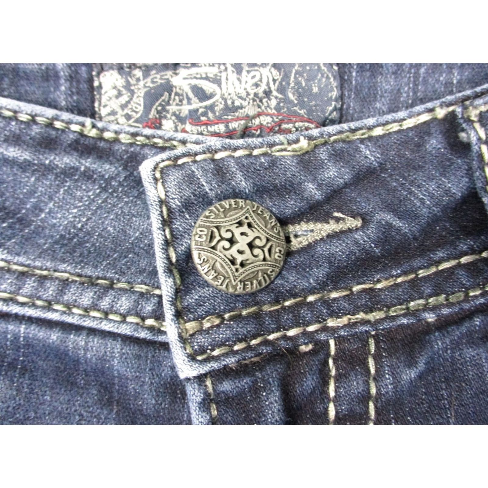 Silver Jeans Co. Silver Jeans Co Suki Surplus Jeans Womens 30x32 Blue Medium Wash Bootcut Relaxed Jeans Women W30 L32 Size 30" / US 8 / IT 44 - 3 Thumbnail