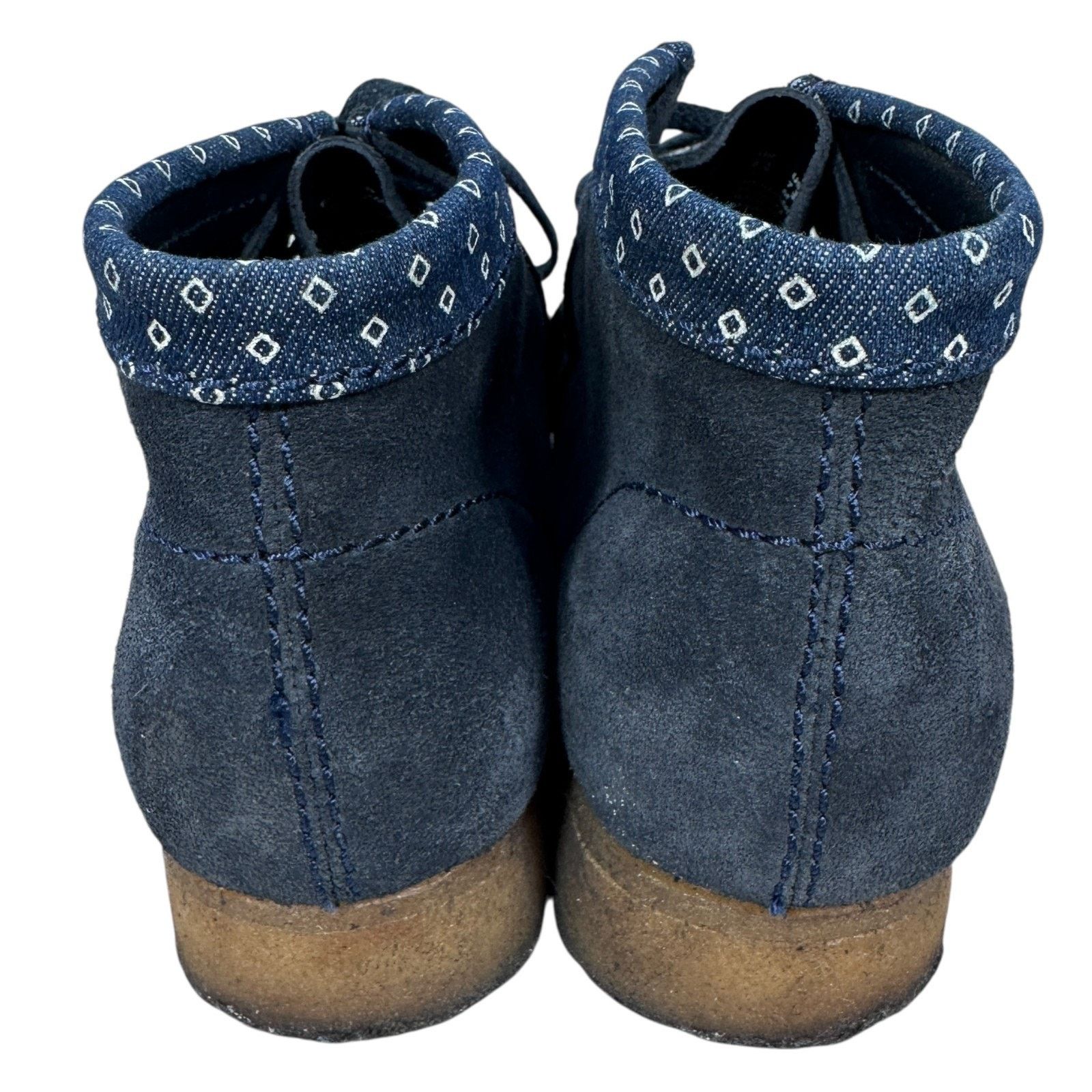 Clarks Clarks Wallabee Boots Mens US 7.5 Navy Blue Suede Lace Shoes Size US 7.5 / EU 40-41 - 4 Thumbnail