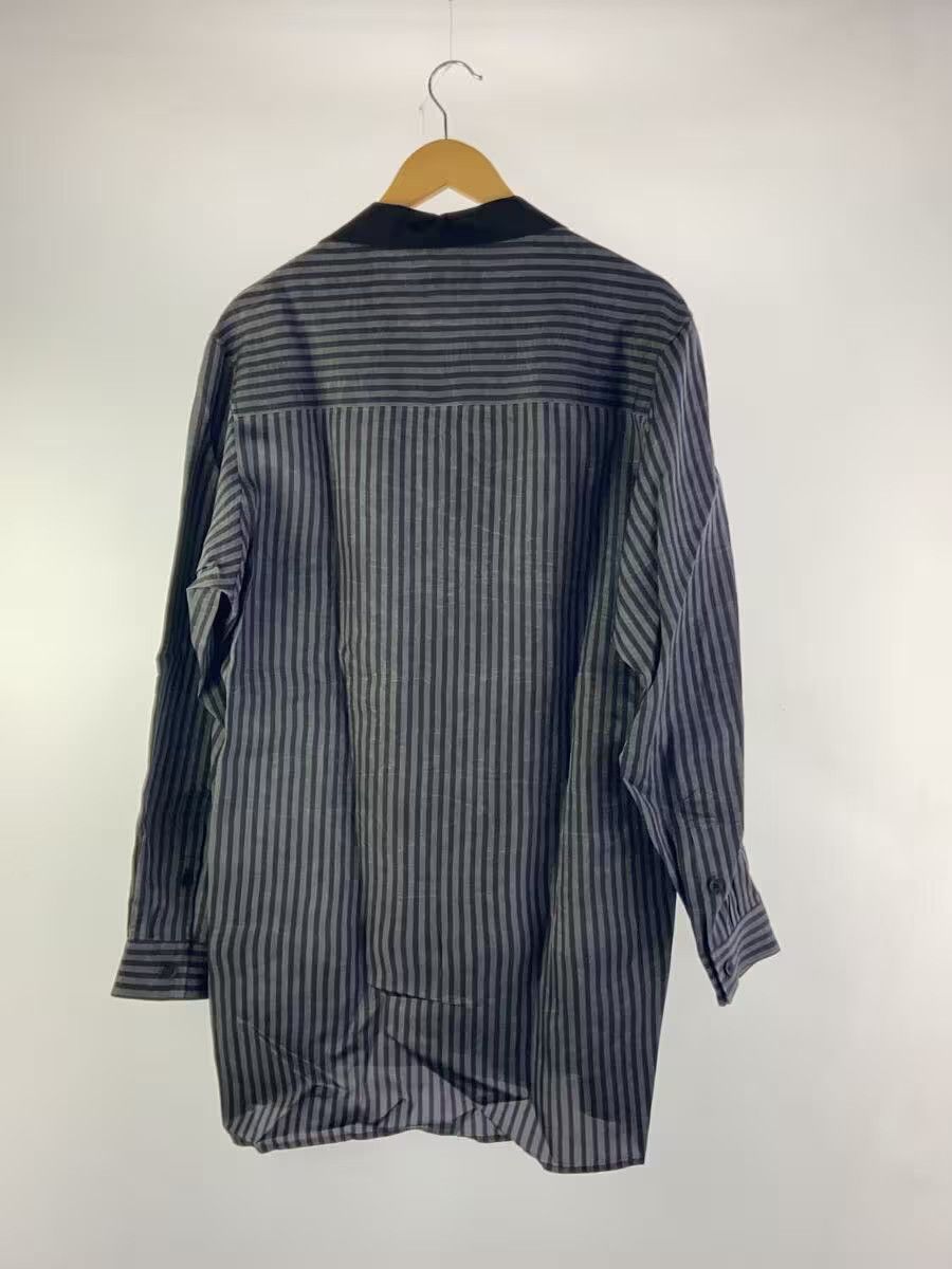 Yohji Yamamoto yohji yamamoto POUR HOMME STRIPE OPEN COLLAR BLOUSE Size US L / EU 52-54 / 3 - 2 Thumbnail