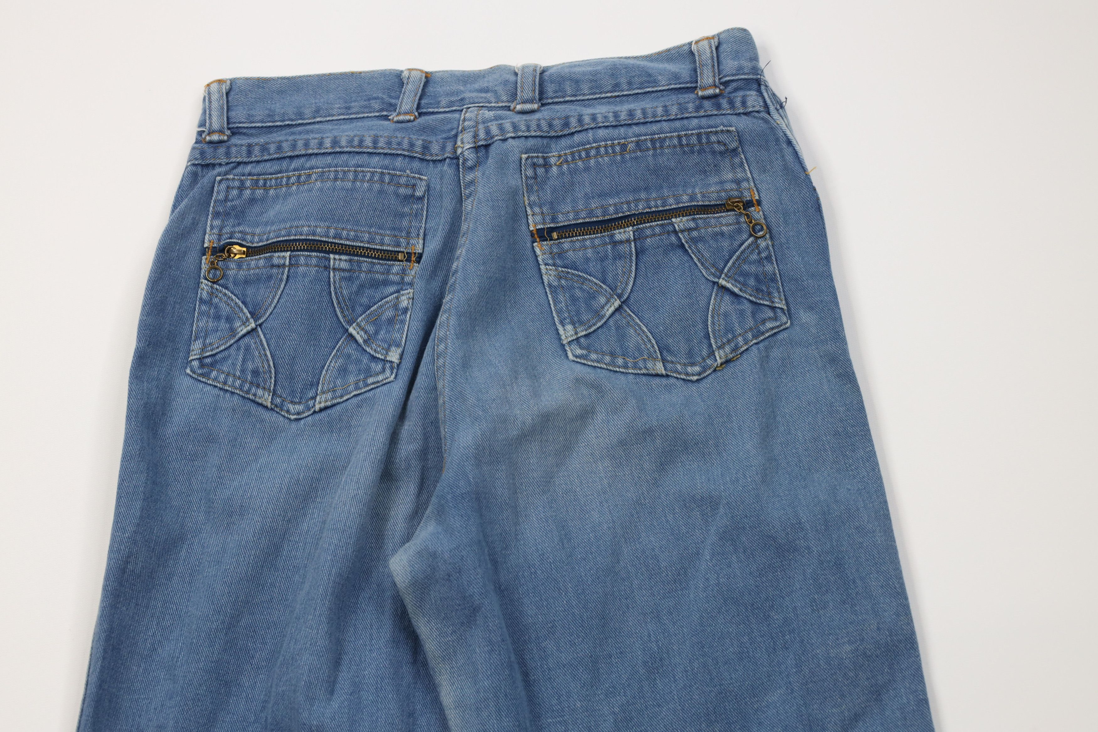 Vintage Vintage 70s Streetwear Flared Denim Jeans Blue Cotton Size 34" / US 12 / IT 48 - 11 Thumbnail