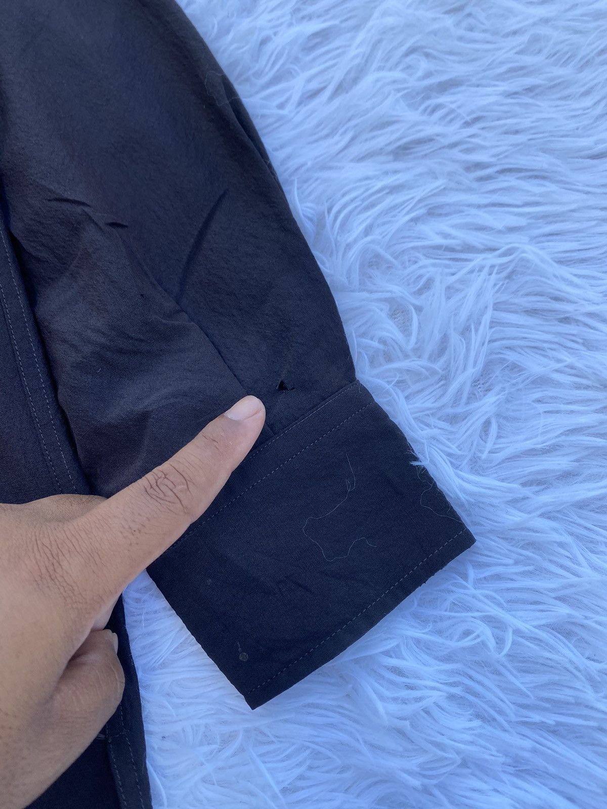 Yohji Yamamoto Rare Vintage 90s Yohji Yamamoto 50% Soie SILK Button Shirt Size US L / EU 52-54 / 3 - 15 Thumbnail
