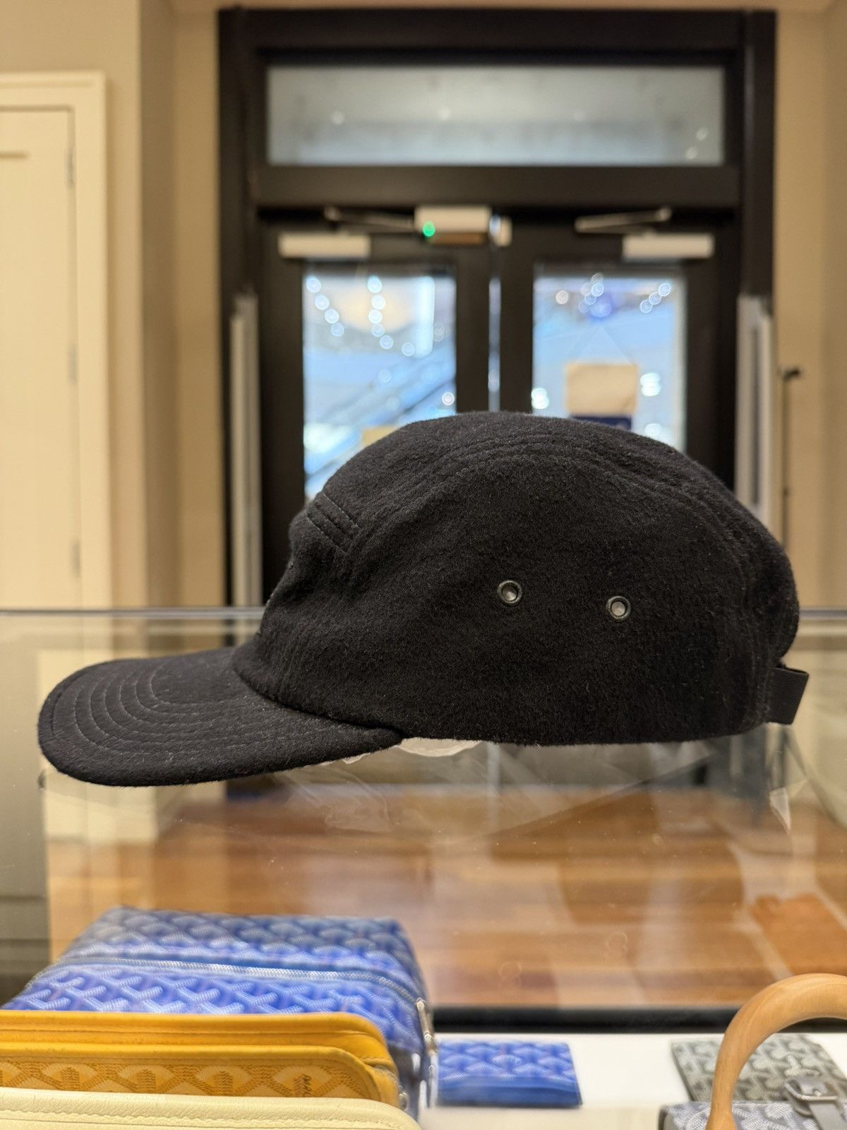 Supreme Supreme Loro Piana Extrafine Wool Camp Cap - Black Size ONE SIZE - 3 Thumbnail