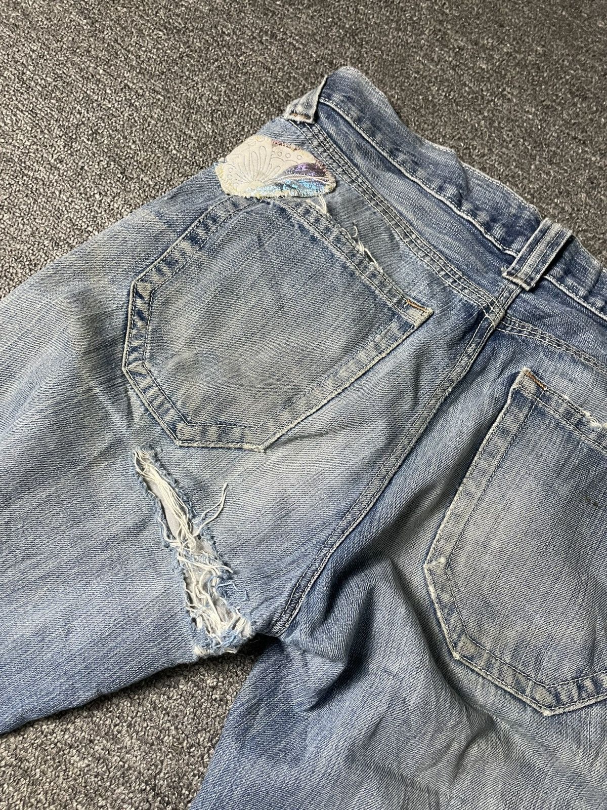 Japanese Brand × Uniqlo × Vintage UNIQLO Jeans Loose Fit Flare Custom Jeans (106) Size US 32 / EU 48 - 13 Thumbnail