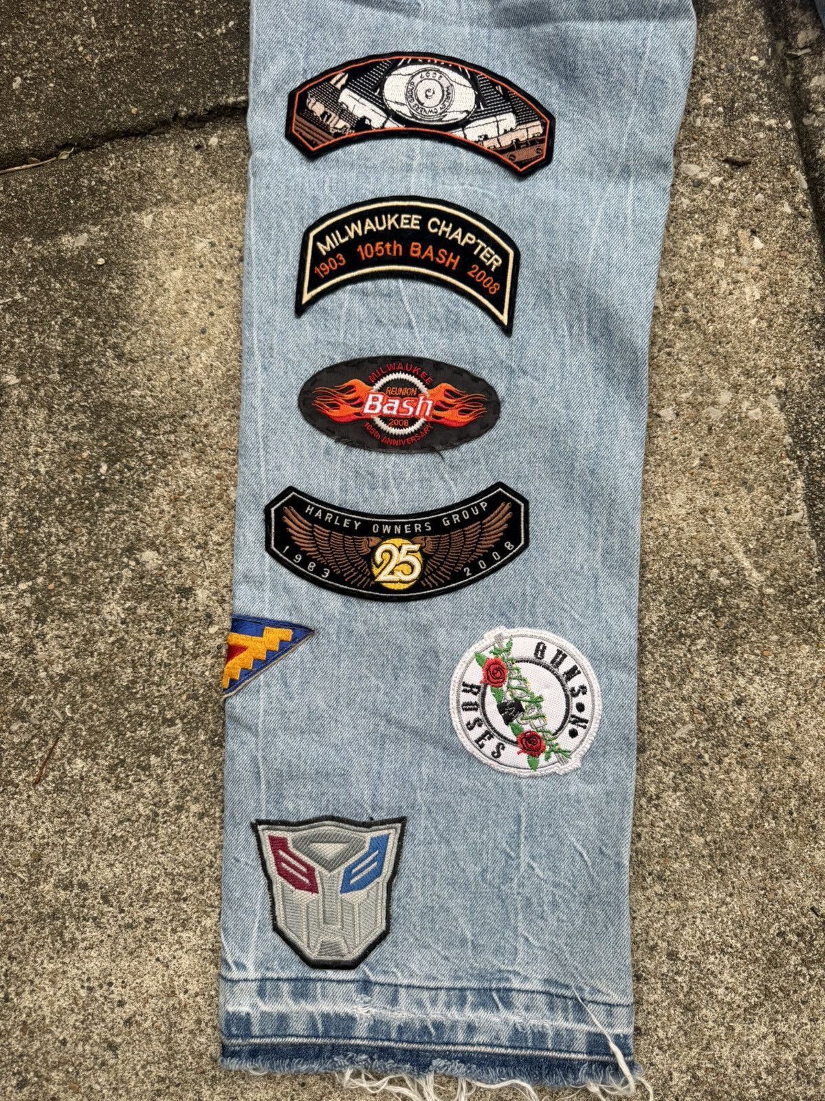 Topman Custom Rework Topman Straight Fit Jeans 1of1 - Patchwork Size US 30 / EU 46 - 12 Thumbnail