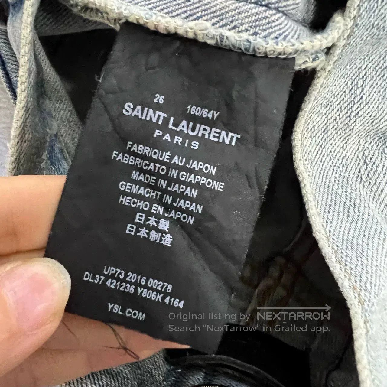 Saint Laurent Paris Saint Laurent Washed Distressed Denim Pants. Size US 26 / EU 42 - 4 Thumbnail
