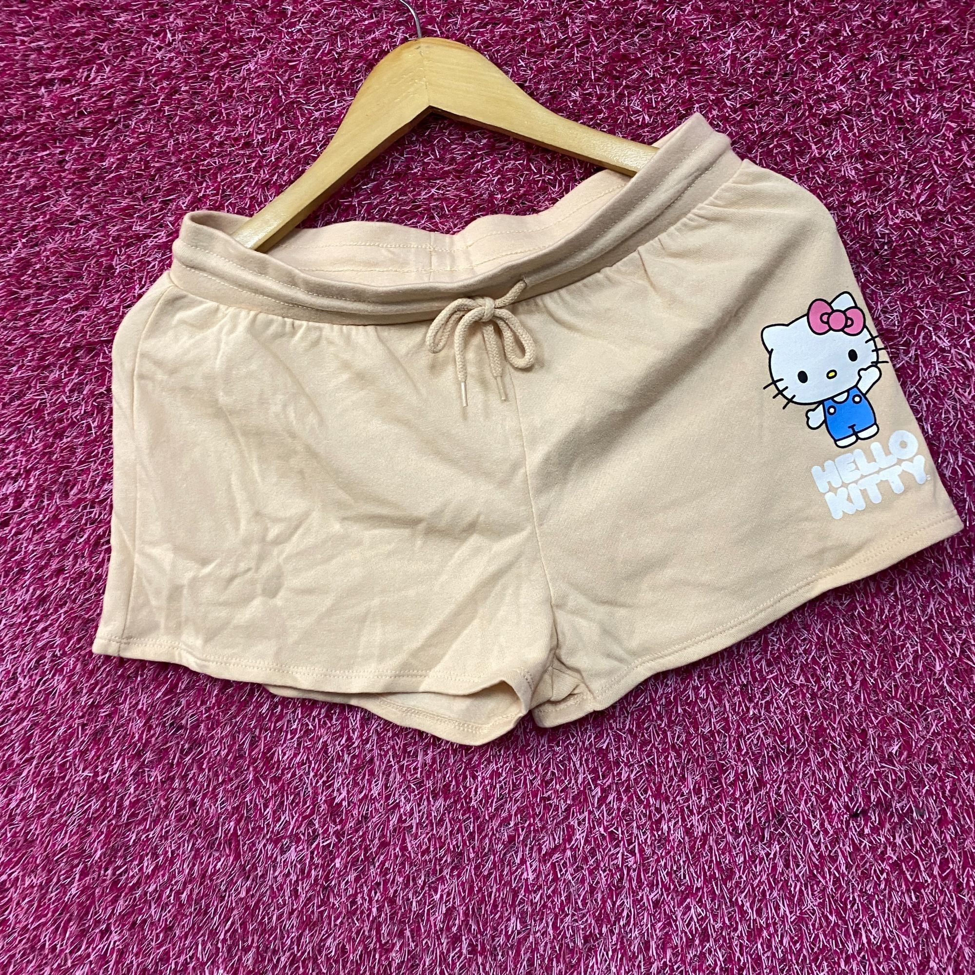 Anime Sanrio Hello Kitty Cute Graphic Pull-On Drawstring Shorts Me Size 28" / US 6 / IT 42 - 3 Thumbnail