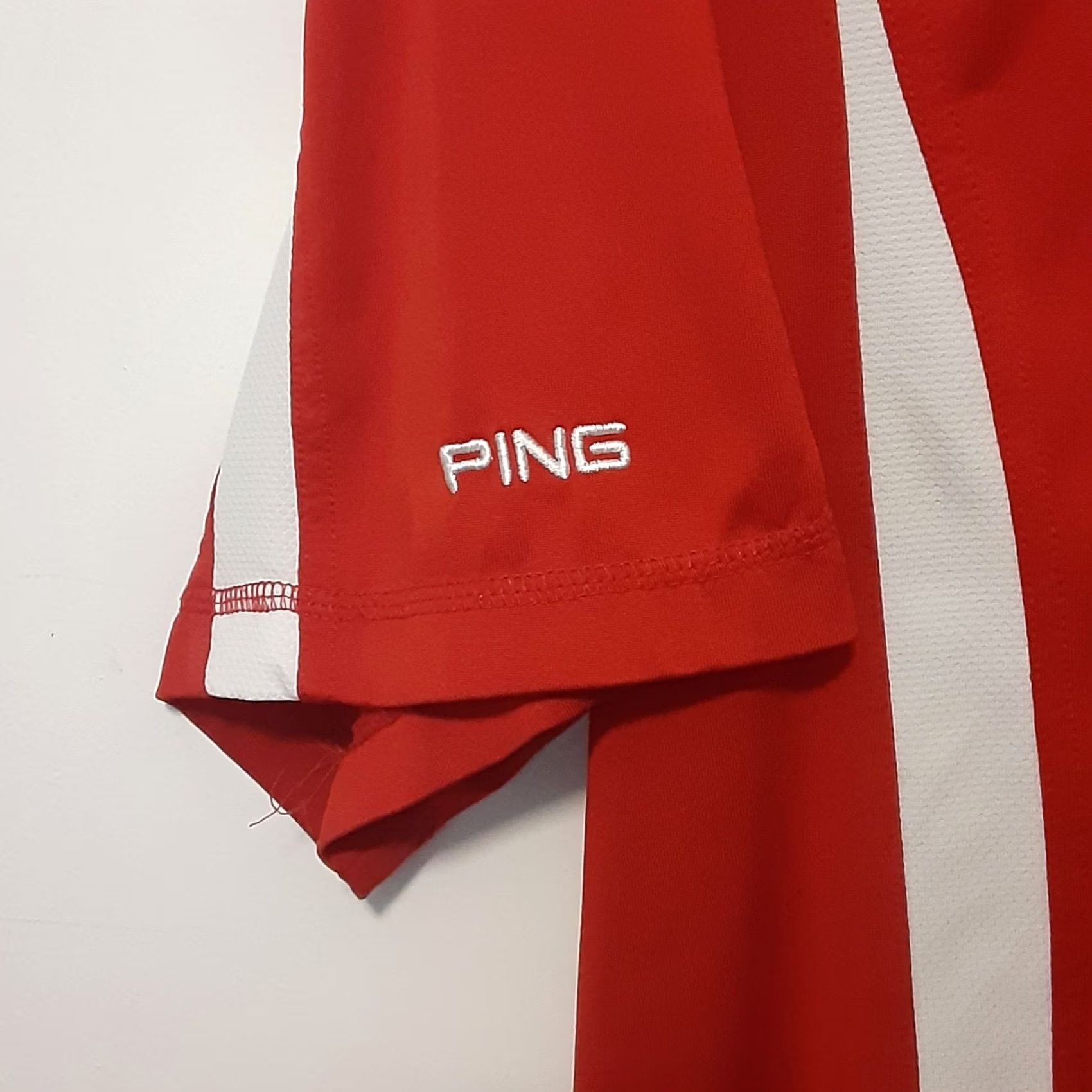 Vintage VINTAGE Ping Adult Mens XL Red White Short Sleeve Golf Polo Shirt READ Size US XL / EU 56 / 4 - 2 Thumbnail