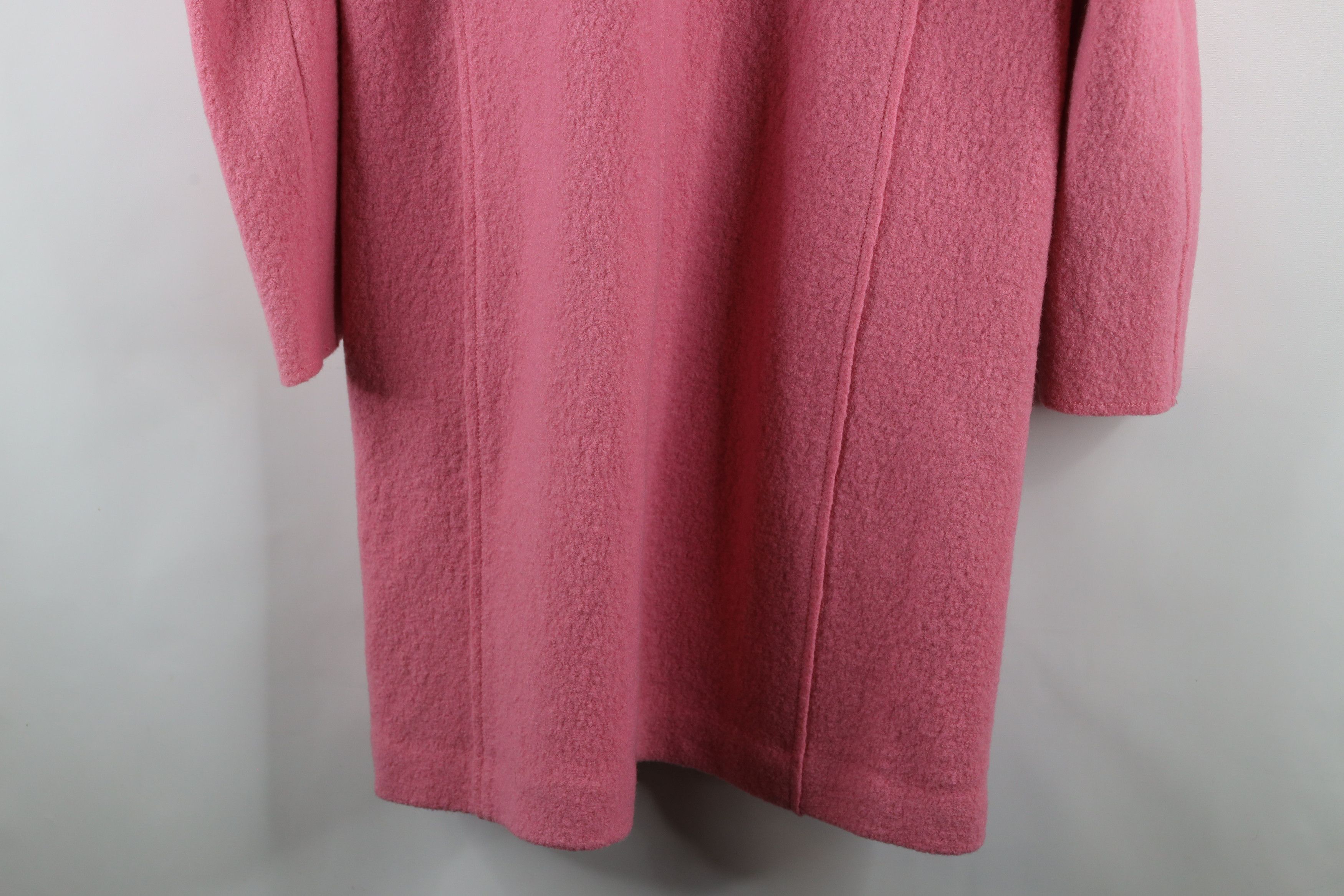 J.Crew × Vintage J Crew Italian Boiled Wool Daphne Topcoat Jacket Pink Size XS / US 0-2 / IT 36-38 - 13 Thumbnail