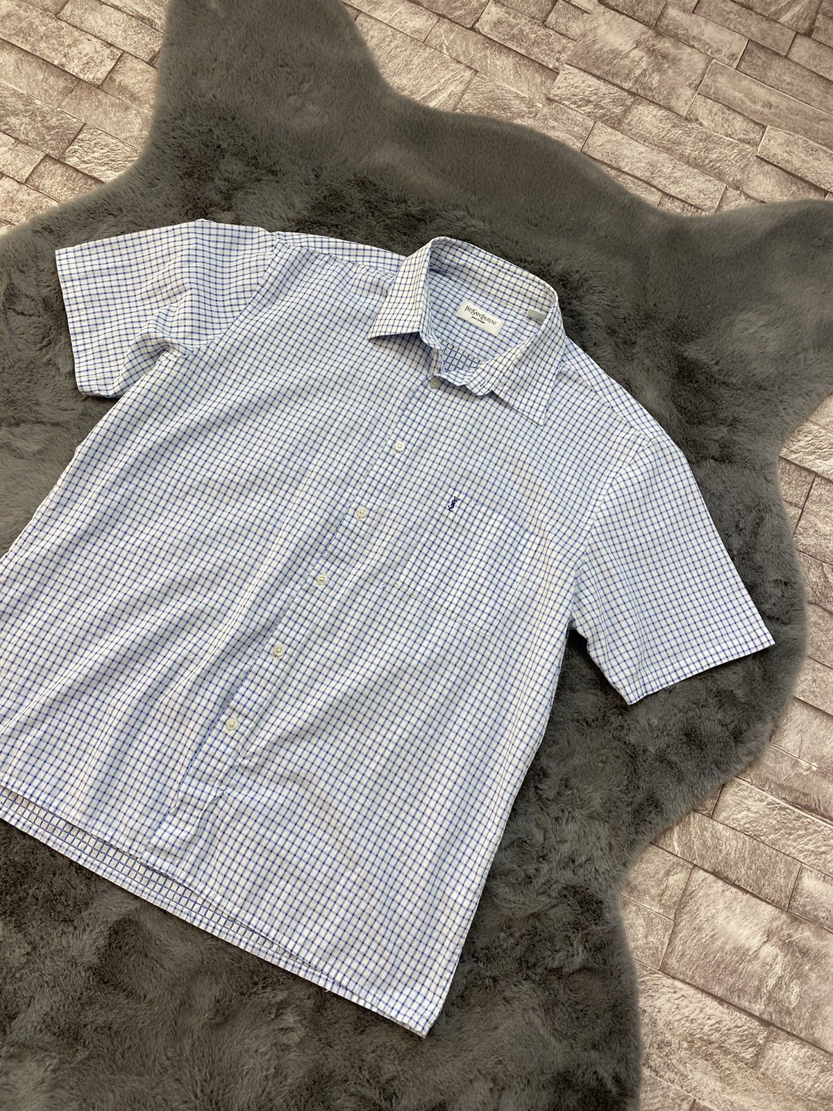 Flannel × Yves Saint Laurent Shirts YSL Yves Saint Laurent style by Travis Scott Xl Size US XL / EU 56 / 4 - 4 Thumbnail