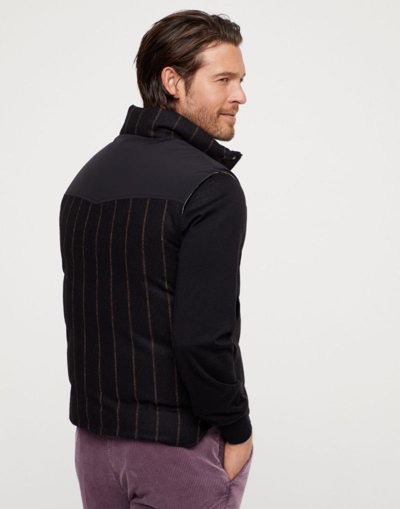 Brunello Cucinelli o1y0526 Vest in Black/Midnight Blue Size US S / EU 44-46 / 1 - 4 Thumbnail