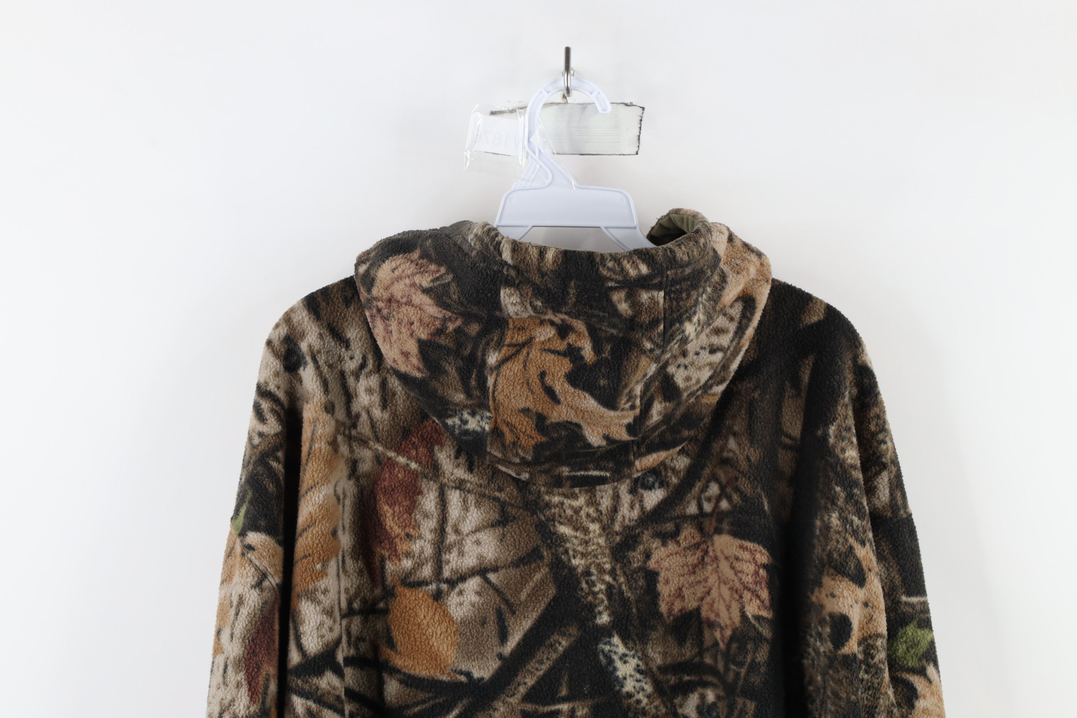 Vintage Vintage 90s Streetwear Camouflage Fleece Hoodie Sweatshirt Size US L / EU 52-54 / 3 - 11 Thumbnail