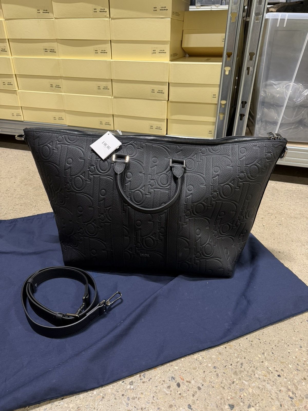 Dior × Hedi Slimane Dior Homme AW05 Hedi Era Black Drum Duffel Bag
