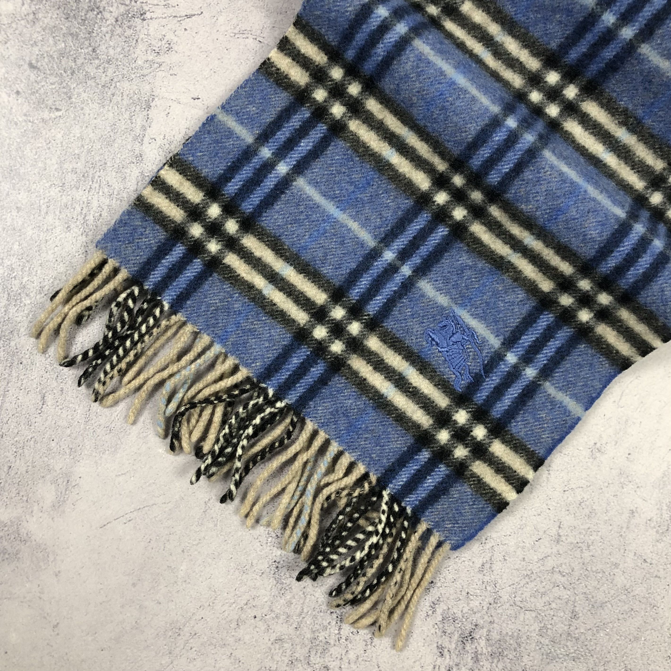 Burberry Vintage Burberry London Scarf Blue Nova Check Size ONE SIZE - 2 Thumbnail