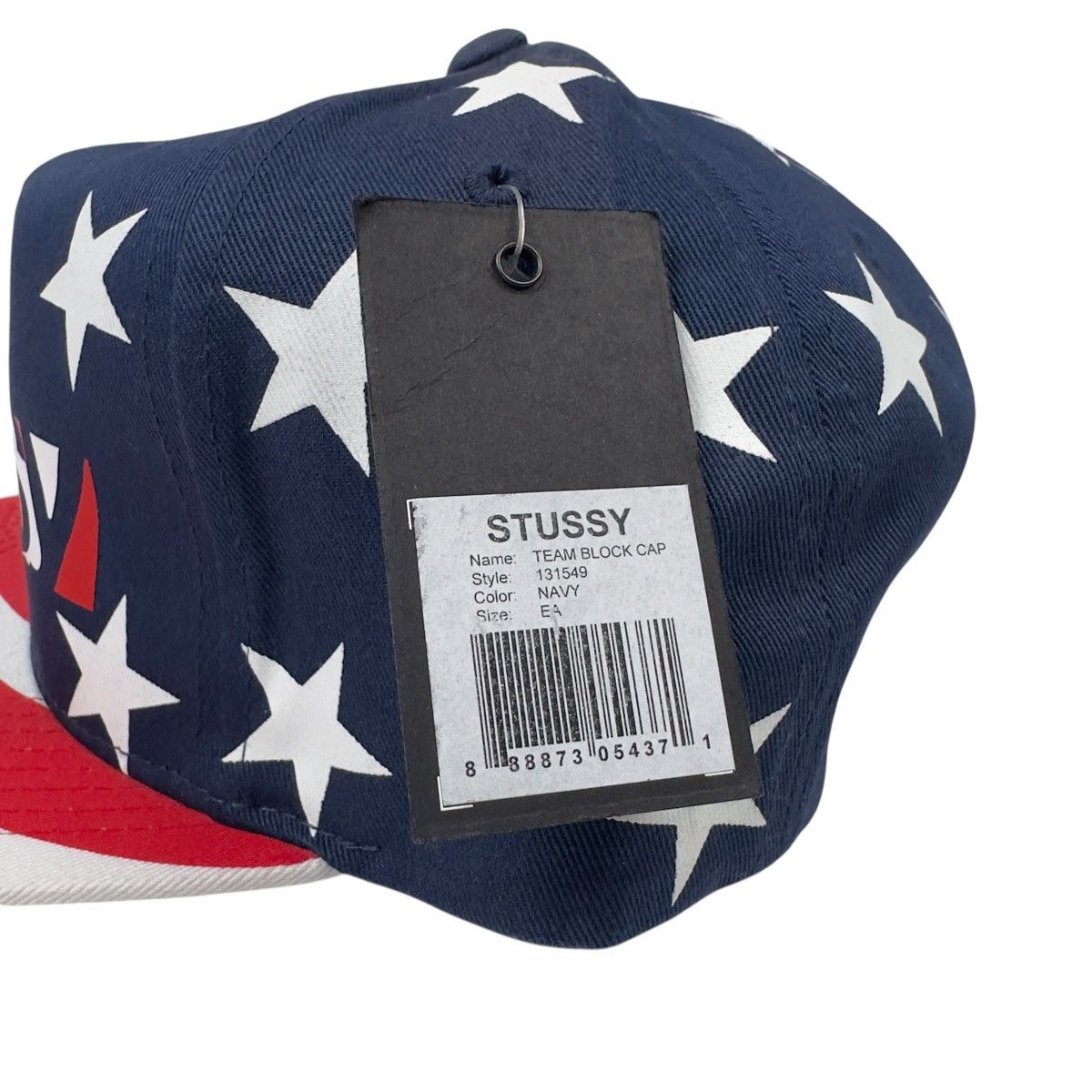 Stussy Stussy USA Team Block Cap SnapBack AOP Navy Hat Size ONE SIZE - 3 Thumbnail