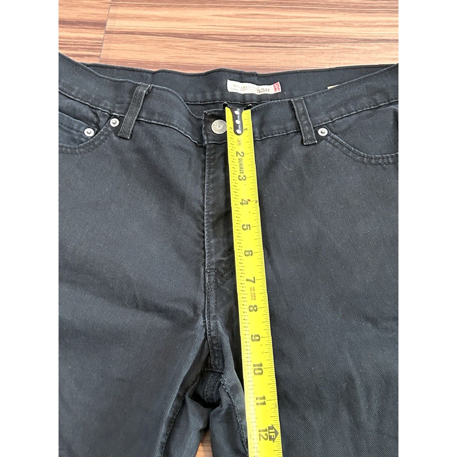 Levi's Womens Levi's 550 Bootcut Jeans Black Dark Wash Regular Size 12 High Rise Relaxed Stretch Denim Logo 90s Y2K Size 34" / US 12 / IT 48 - 4 Thumbnail