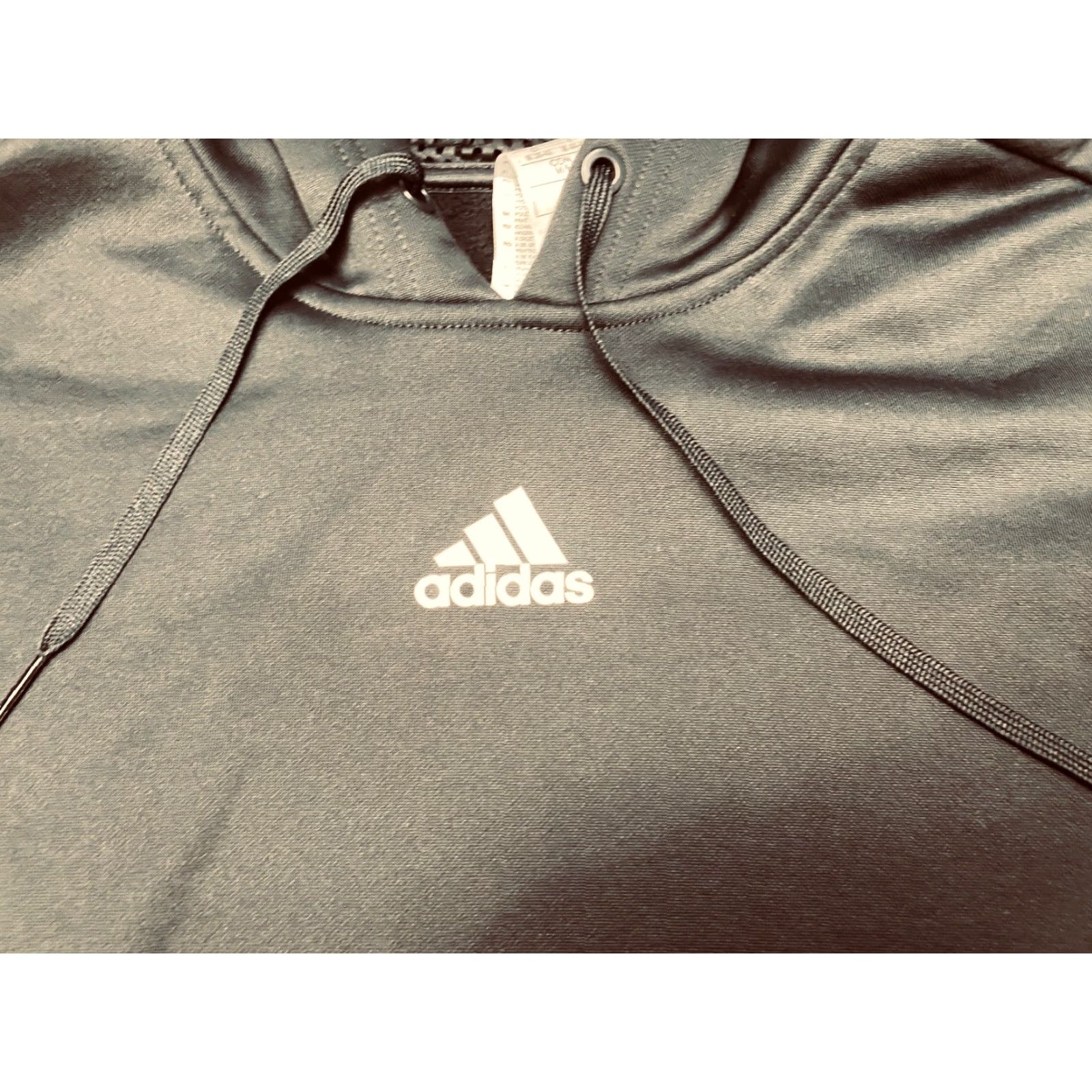 Adidas Adidas Hoodie Men's Medium Black White Stripe Pockets Fleece Lined 7527 Size US M / EU 48-50 / 2 - 6 Thumbnail
