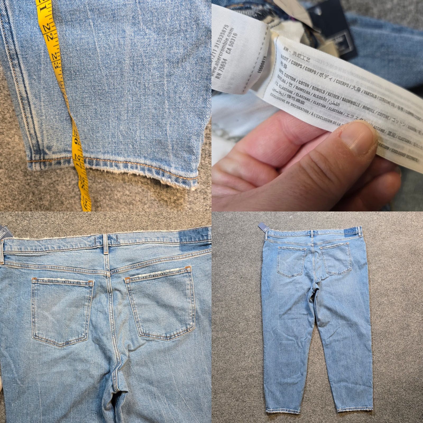 Abercrombie & Fitch Abercrombie & Fitch Jeans Womens 22 Blue Mom High Rise Tapered 90s Denim Capsule Size 40" / US 18 - 8 Thumbnail