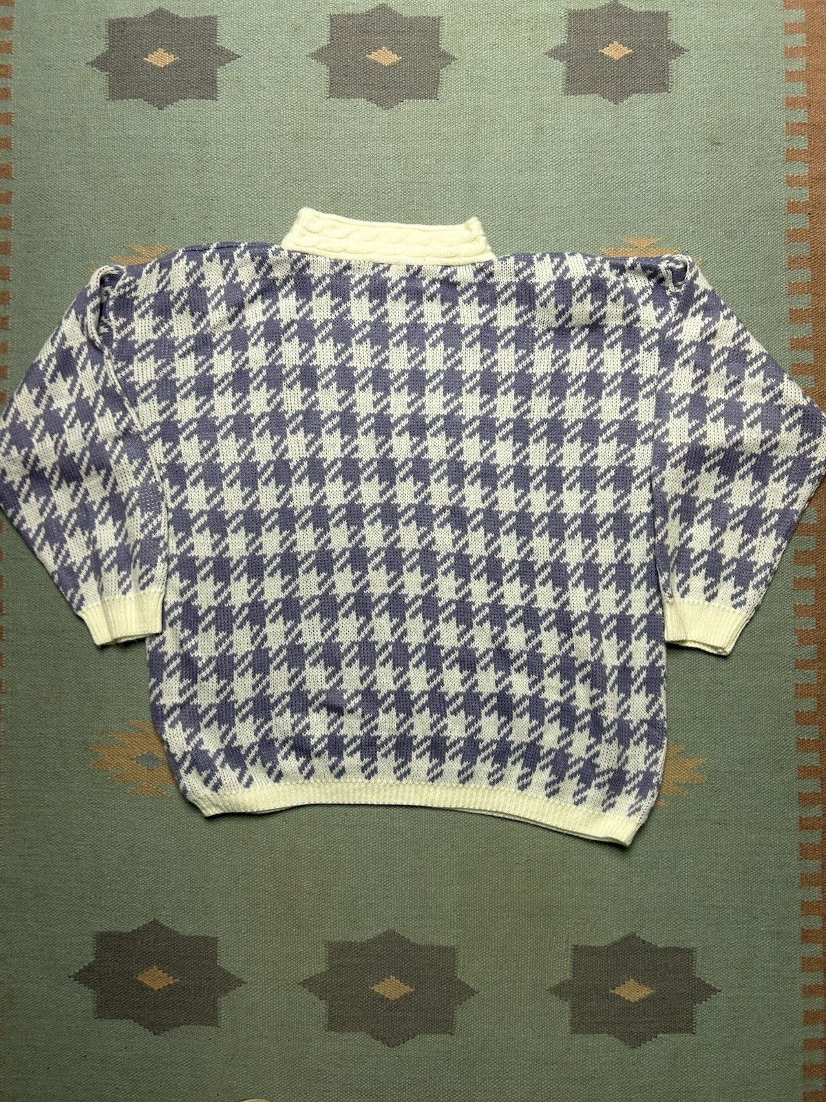 Vintage Vintage acrylic knit sweater houndstooth soft women’s 22/24 Size XXL / US 16-18 / IT 52-54 - 5 Thumbnail
