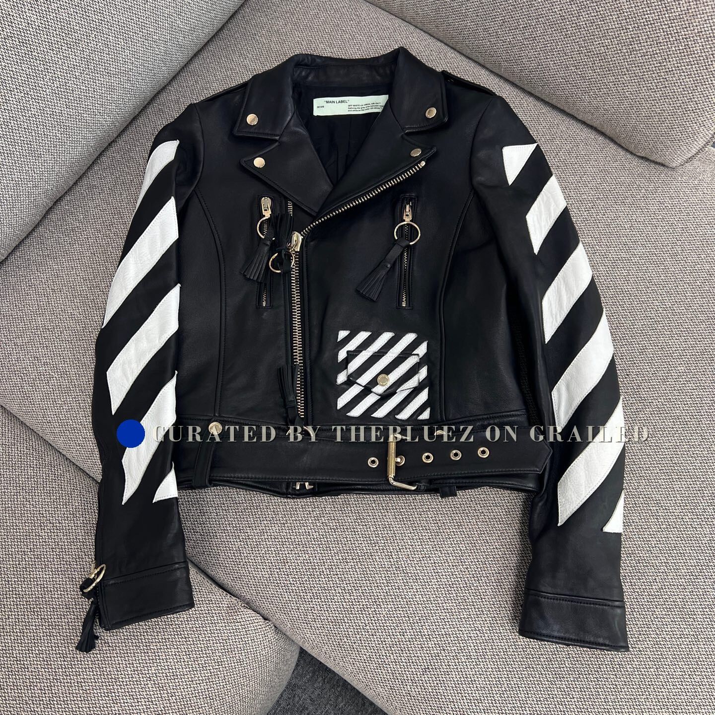 Off-White Off-White Black Sheepskin Biker Jacket Size US M / EU 48-50 / 2 - 1 Thumbnail