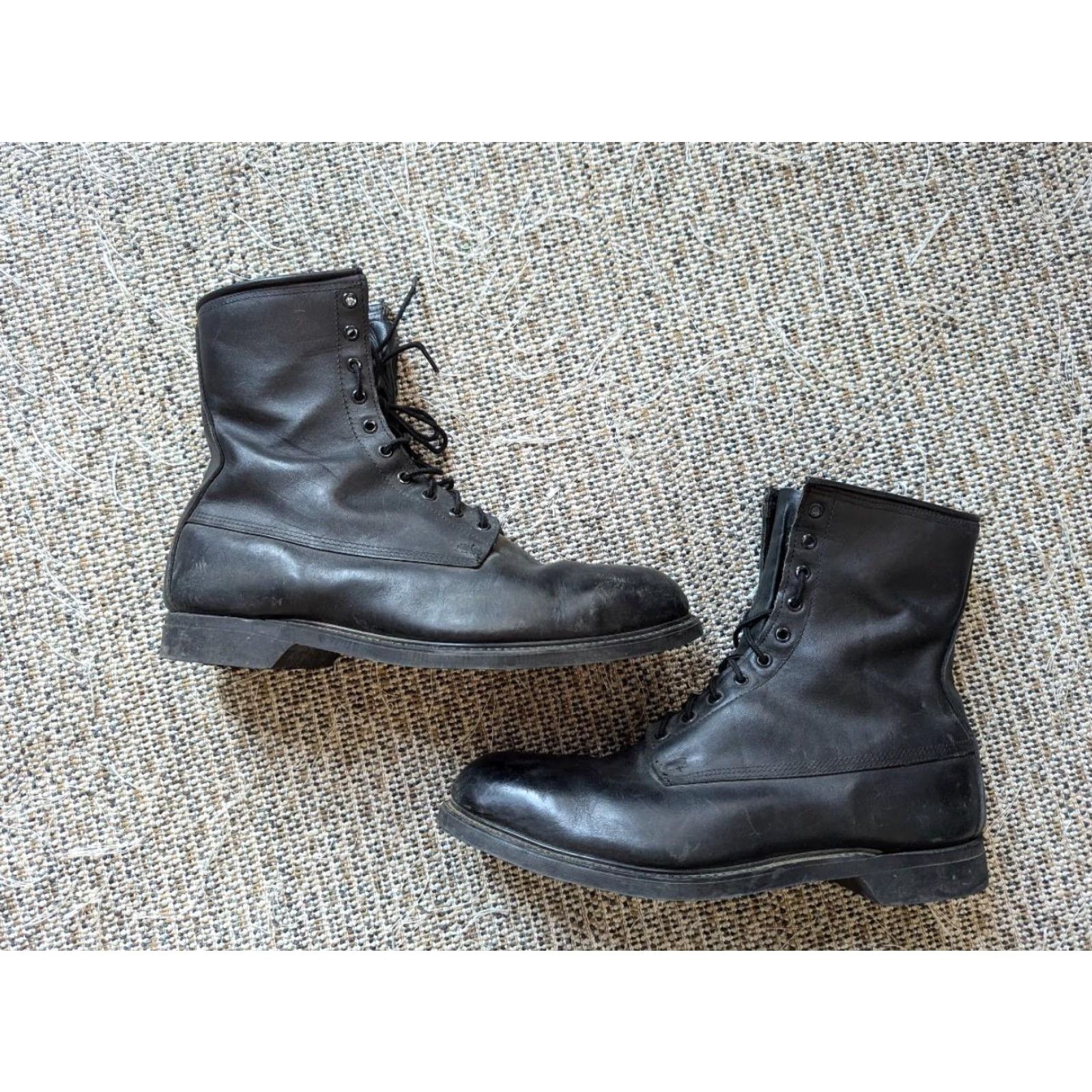 Vintage VINTAGE Cove Shoe Company Combat Boots Men 12.5 XW Black Leather Steel Toe US Army Cove Size US 13 / EU 46 - 2 Thumbnail