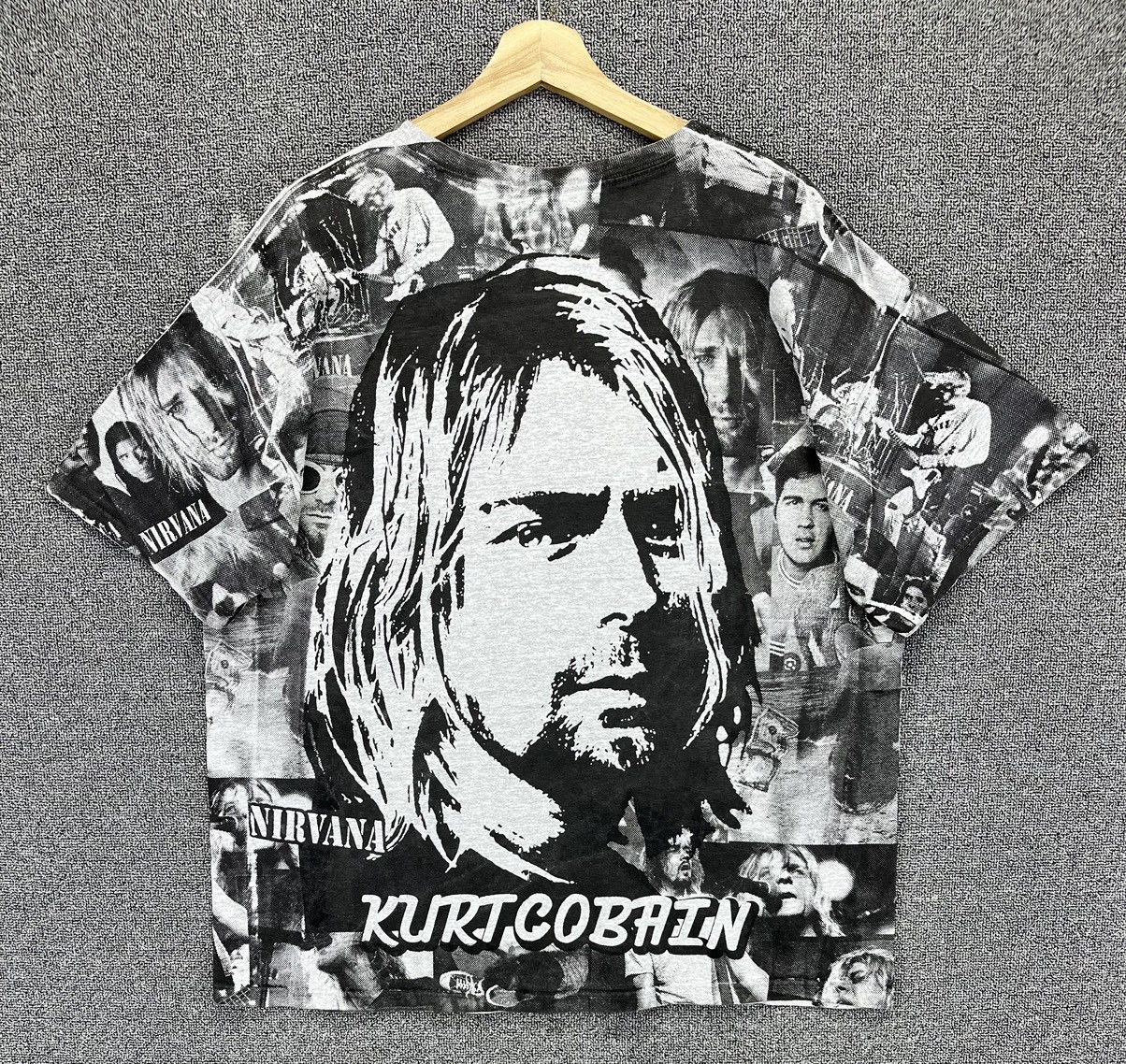 Band Tees Nirvana Overprint Punk Rock Band Tees T Shirts Size US L / EU 52-54 / 3 - 6 Thumbnail