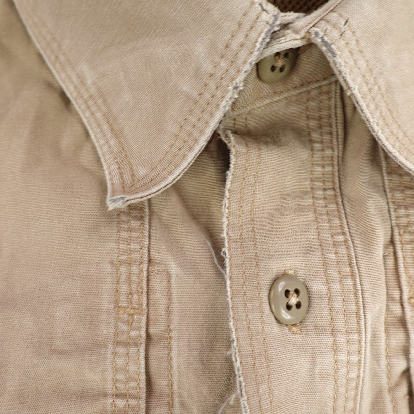 Vintage 5.11 Tactical Shirt Mens Large Beige Short Sleeve Button-Up Work Canvas Size US L / EU 52-54 / 3 - 5 Thumbnail