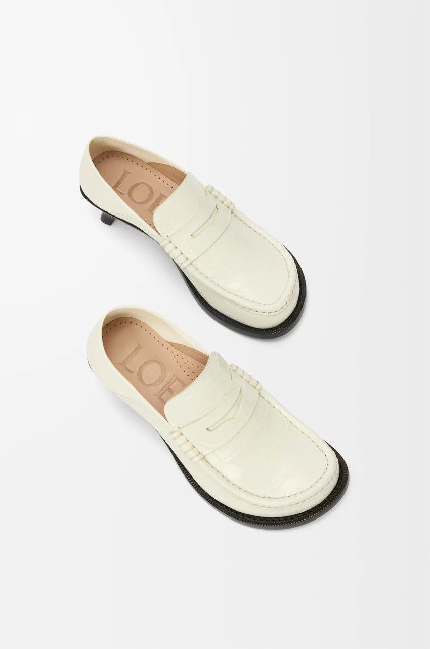 Loewe o1loc1c0525 Loafers in White Size US 8 / IT 38 - 3 Thumbnail