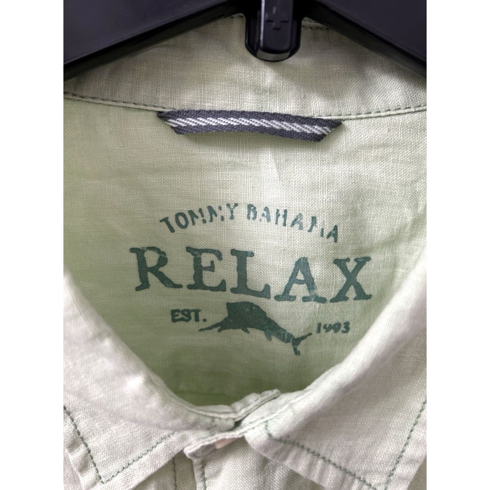 Tommy Bahama Tommy Bahama Shirt Mens 2XL Green 100% Linen Button-Up Long Sleeve Collared Relaxed Size US XXL / EU 58 / 5 - 7 Thumbnail