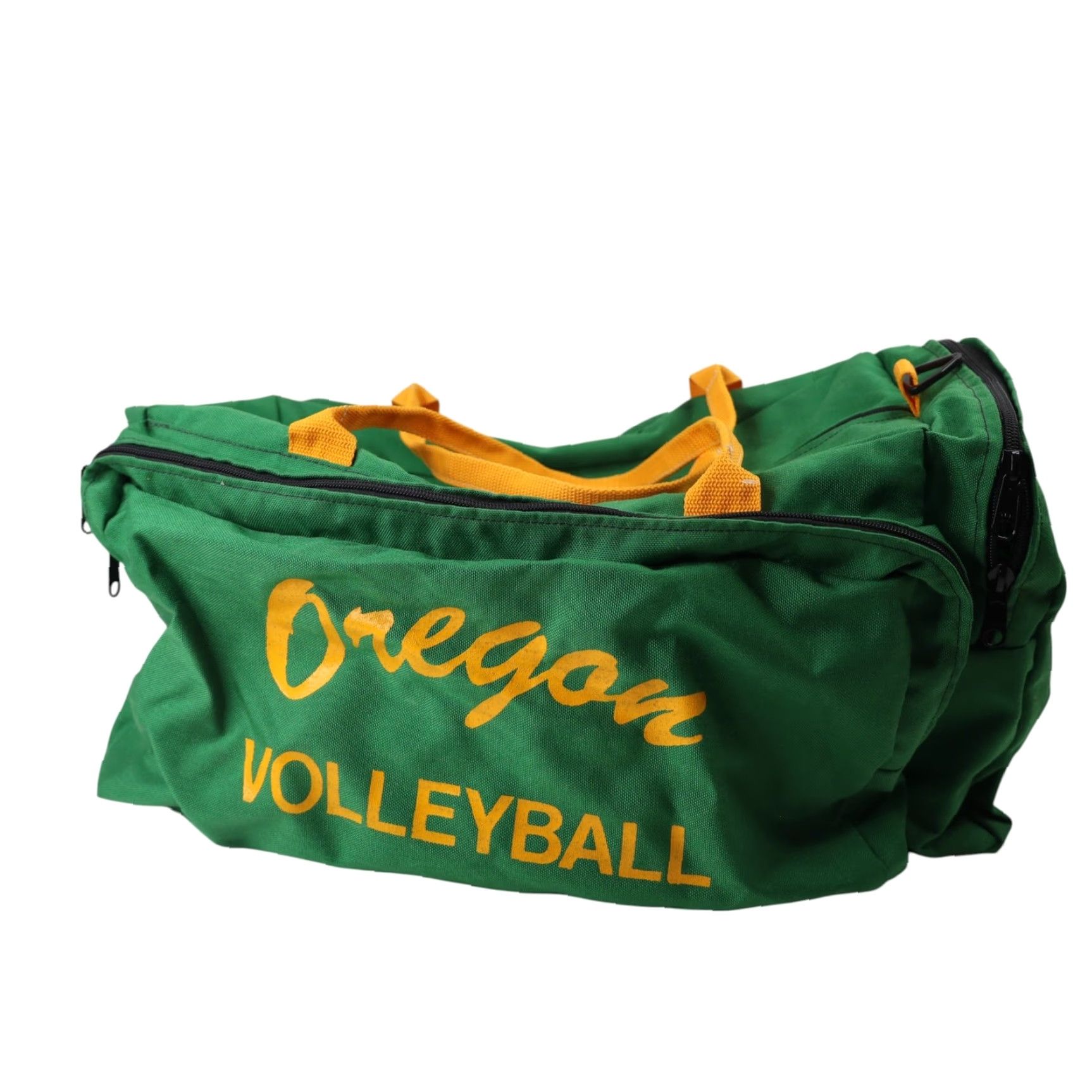 Vintage VINTAGE University of Oregon Ducks Volleyball Duffle Bag Green Nylon Unisex Adults 23" Bag Size ONE SIZE - 2 Thumbnail