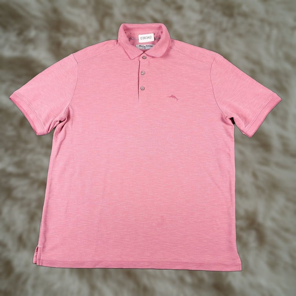 Tommy Bahama VINTAGE Tommy Bahama Polo Shirt Mens Medium Pink Marlin Casual Short Sleeve Shirt Mens M Pink Classic Golf Casual Modern Sports Size US M / EU 48-50 / 2 - 1 Thumbnail