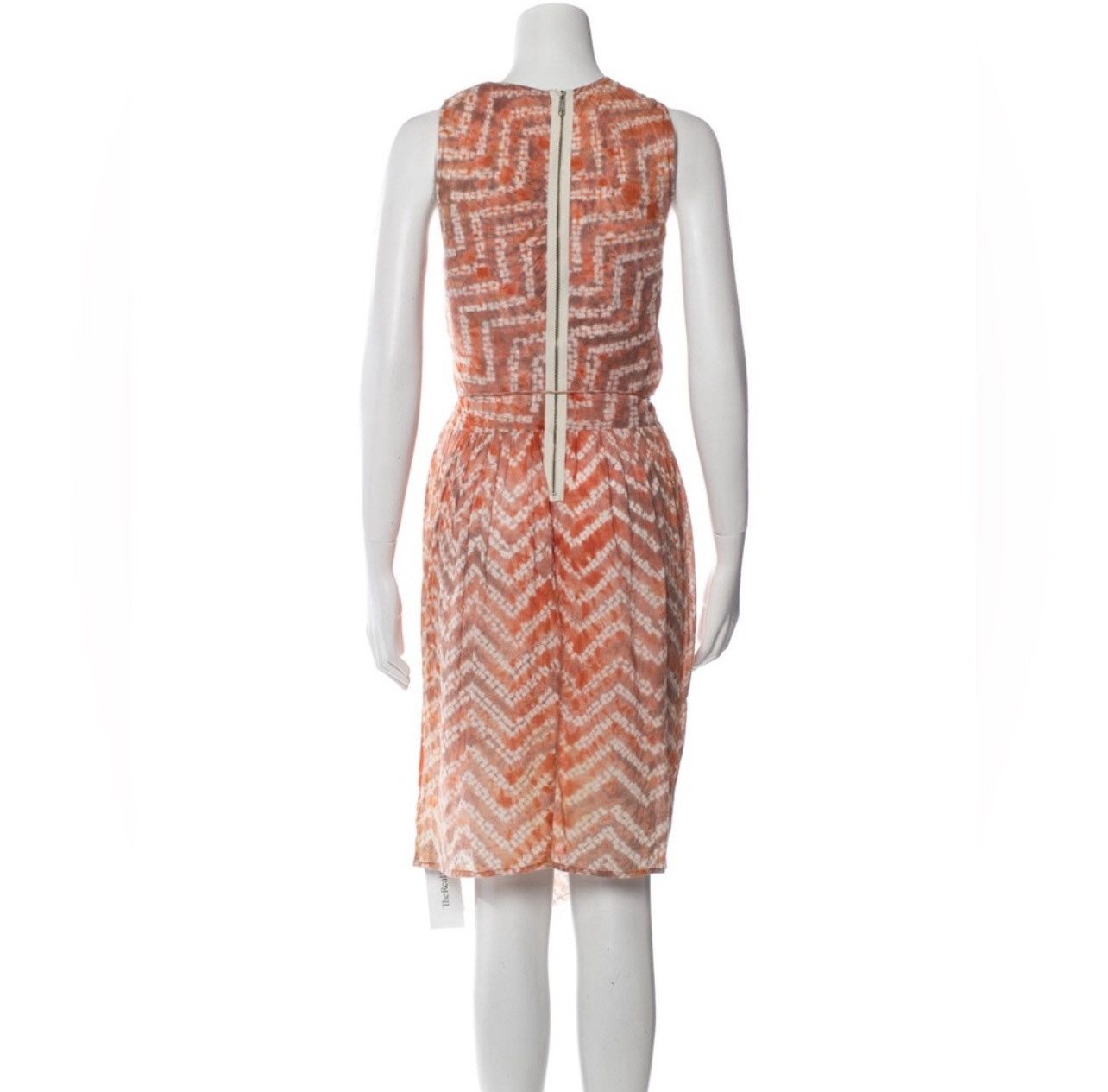Ulla Johnson ULLA JOHNSON Vintage Orange Tie-Dye Knee Length Wrap Dress Size M / US 6-8 / IT 42-44 - 3 Thumbnail