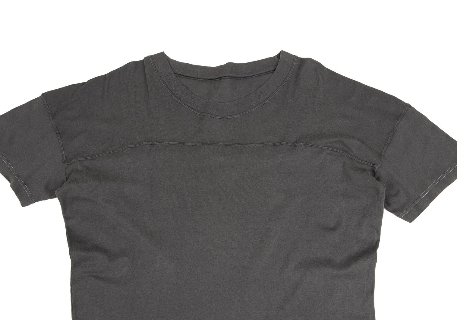 Maison Margiela Panel Cut Off-Shoulder T-Shirt in Charcoal 46 Size US S / EU 44-46 / 1 - 2 Thumbnail