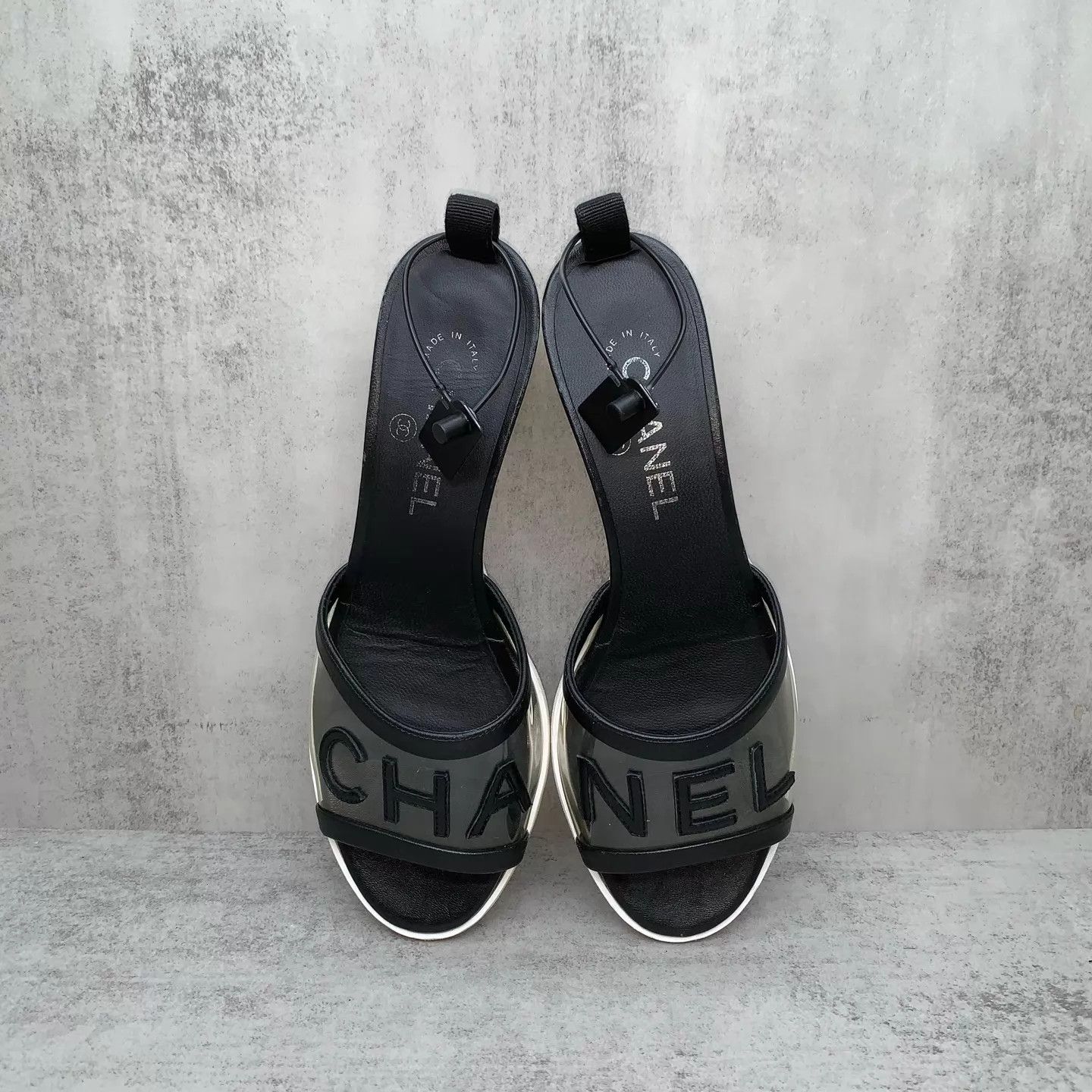 Chanel Chanel black transparent sandals 38.5 98 new Size US 8 / IT 38 - 6 Thumbnail