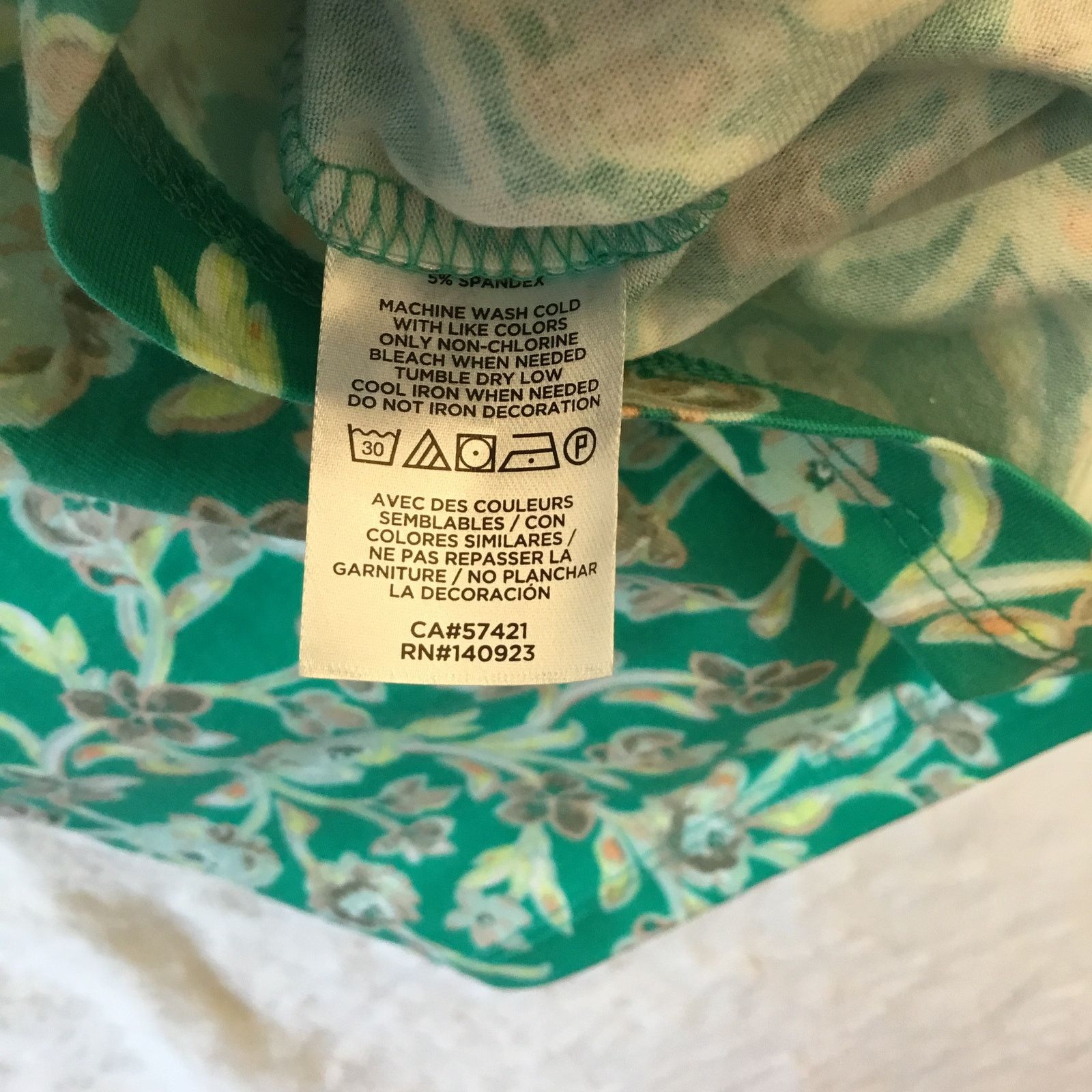 Loft LOFT Green Vine Scoop Neck Cami Size XS / US 0-2 / IT 36-38 - 10 Thumbnail