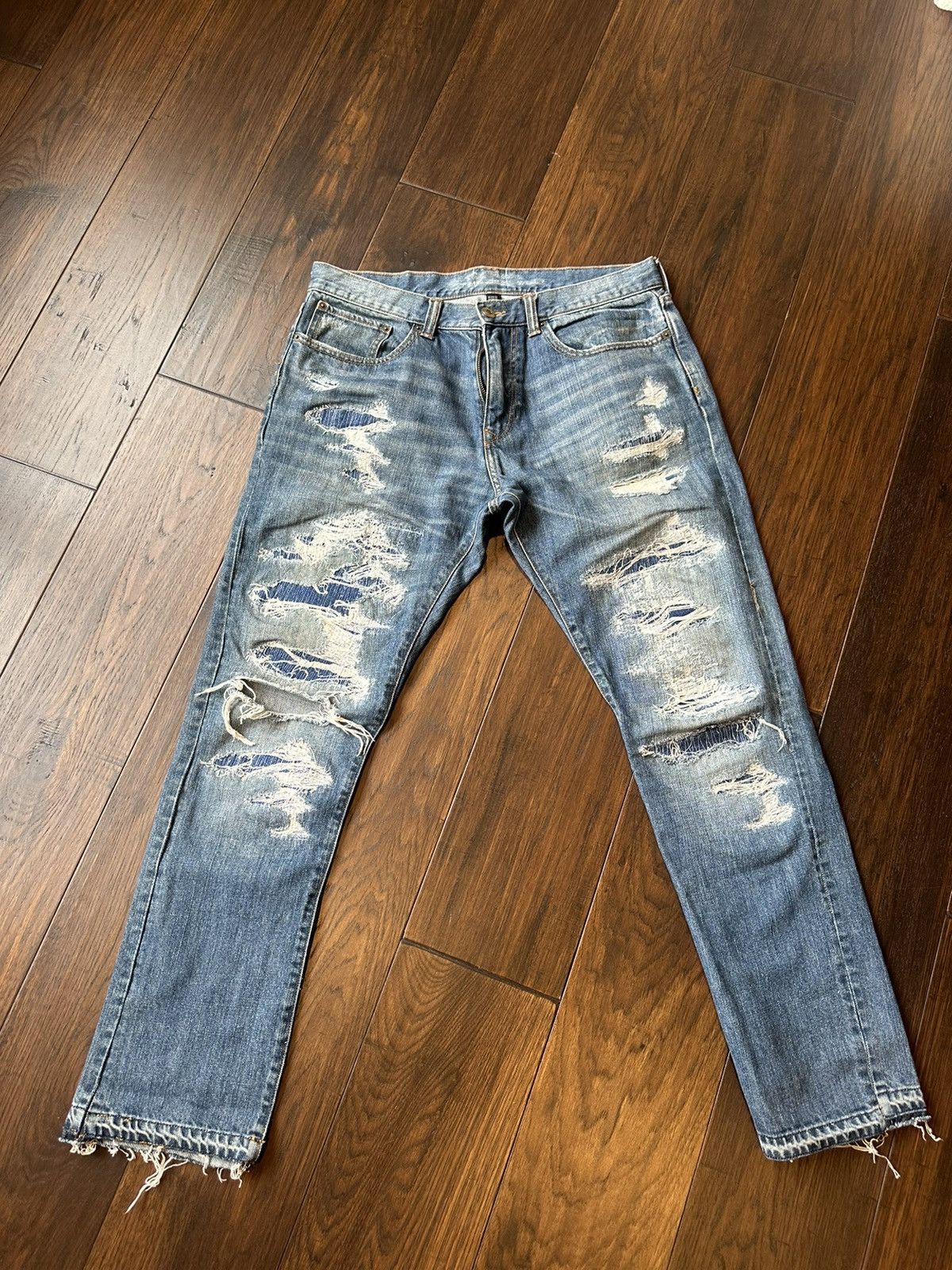 Vintage Distressed/Repaired Boro Jeans (sz 34)