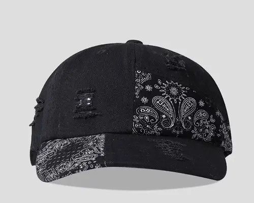 Other Y2k paisley bandana patchwork distressed cap baseball Size ONE SIZE - 4 Thumbnail