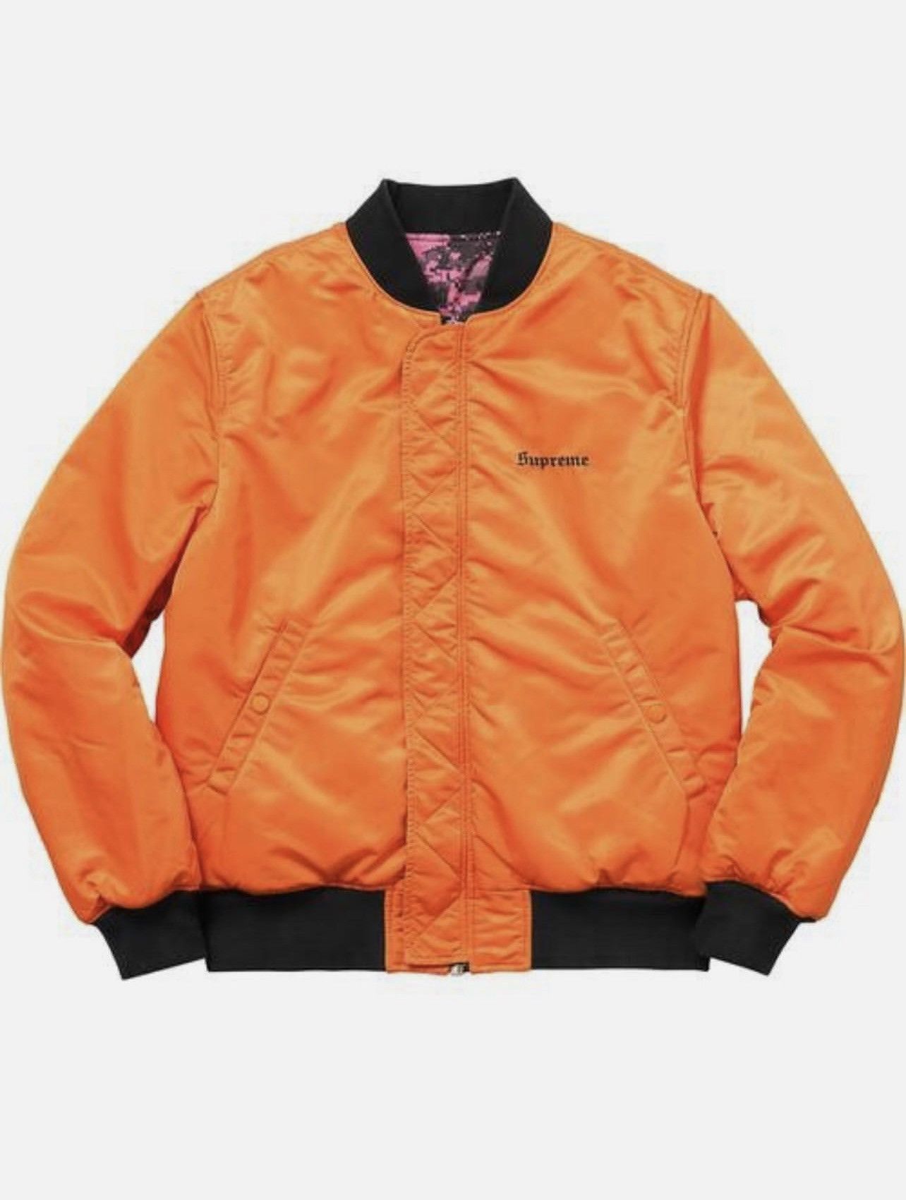 Supreme Supreme digi camo MA-1 jacket, pink camo reversible orange Size US M / EU 48-50 / 2 - 5 Thumbnail