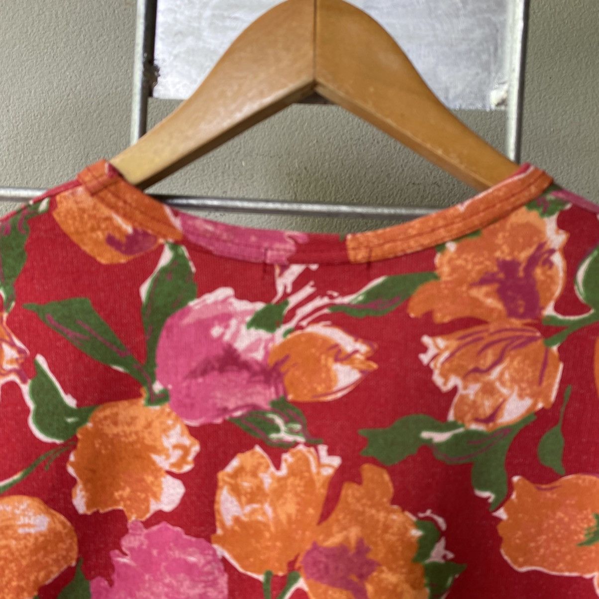 Comme des Garcons Comme des Garcons Red Floral Tee Size S / US 4 / IT 40 - 8 Thumbnail