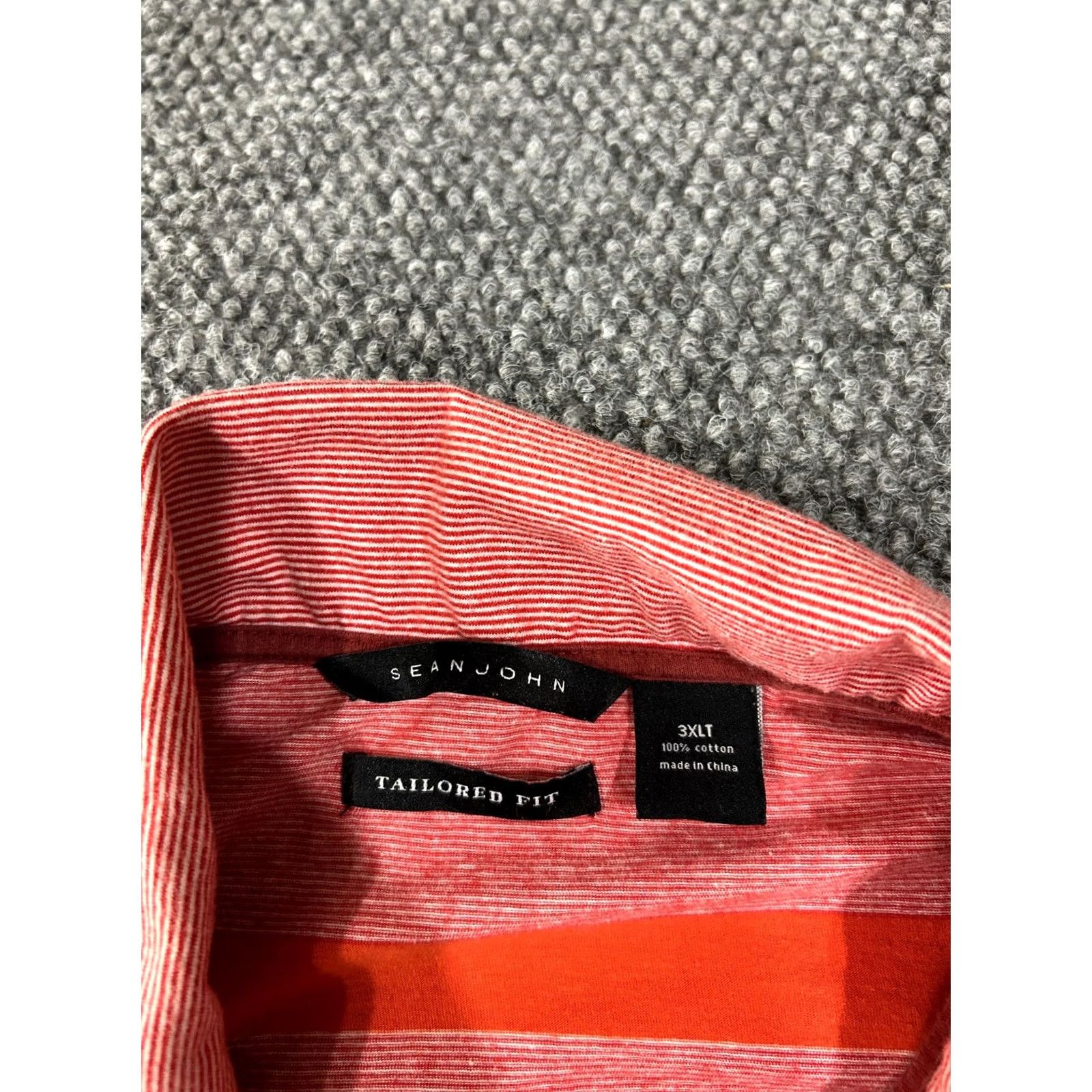 Sean John Sean John polo shirt Mens 3XL orange white red striped knit cotton Button Logo Casual Summer Spring Golf Mens Size US XXL / EU 58 / 5 - 4 Thumbnail