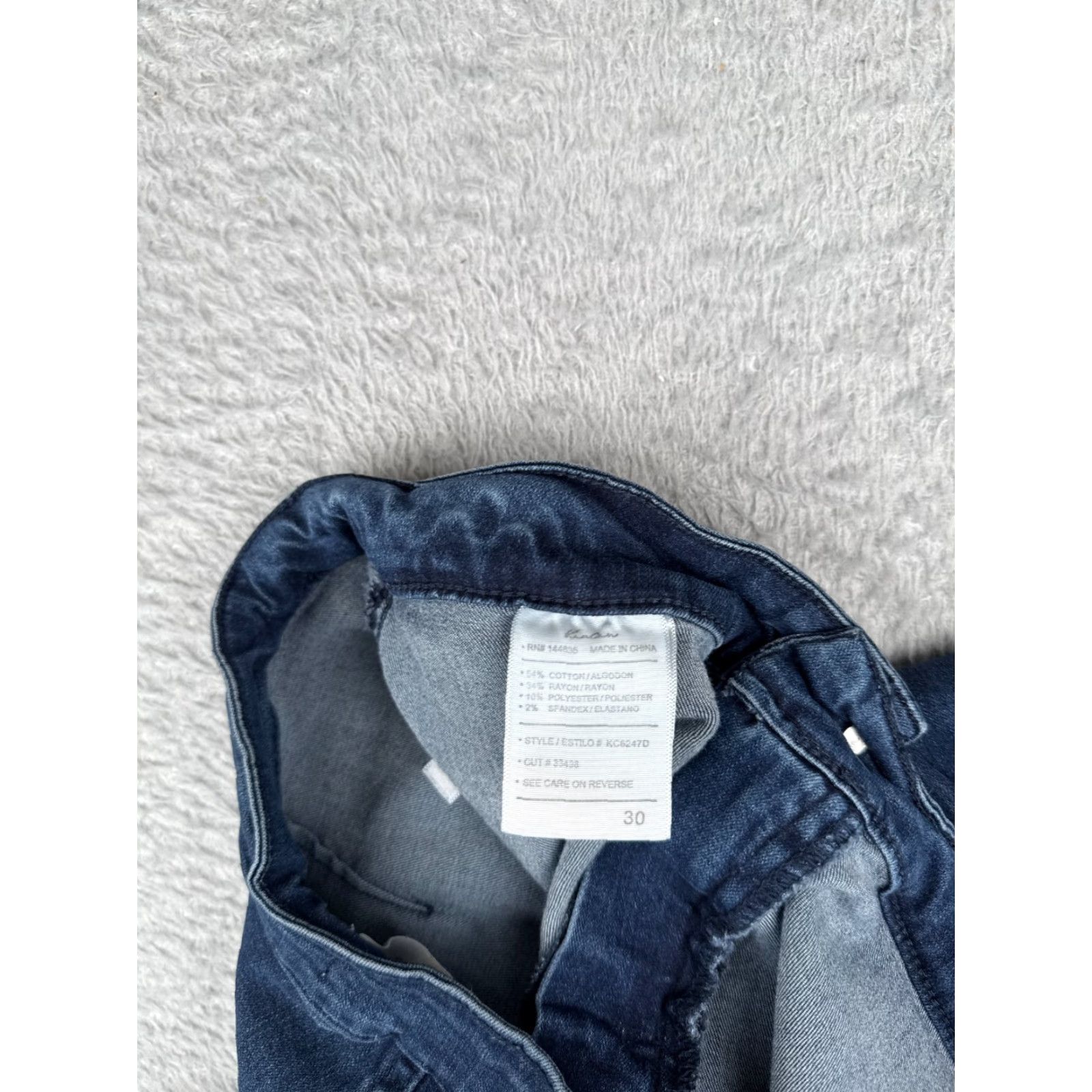 Vintage Jeans Women 30 Blue Denim Wide Flare Cotton Tri-Blend Mid RIse 30x31 Size 30" / US 8 / IT 44 - 7 Thumbnail