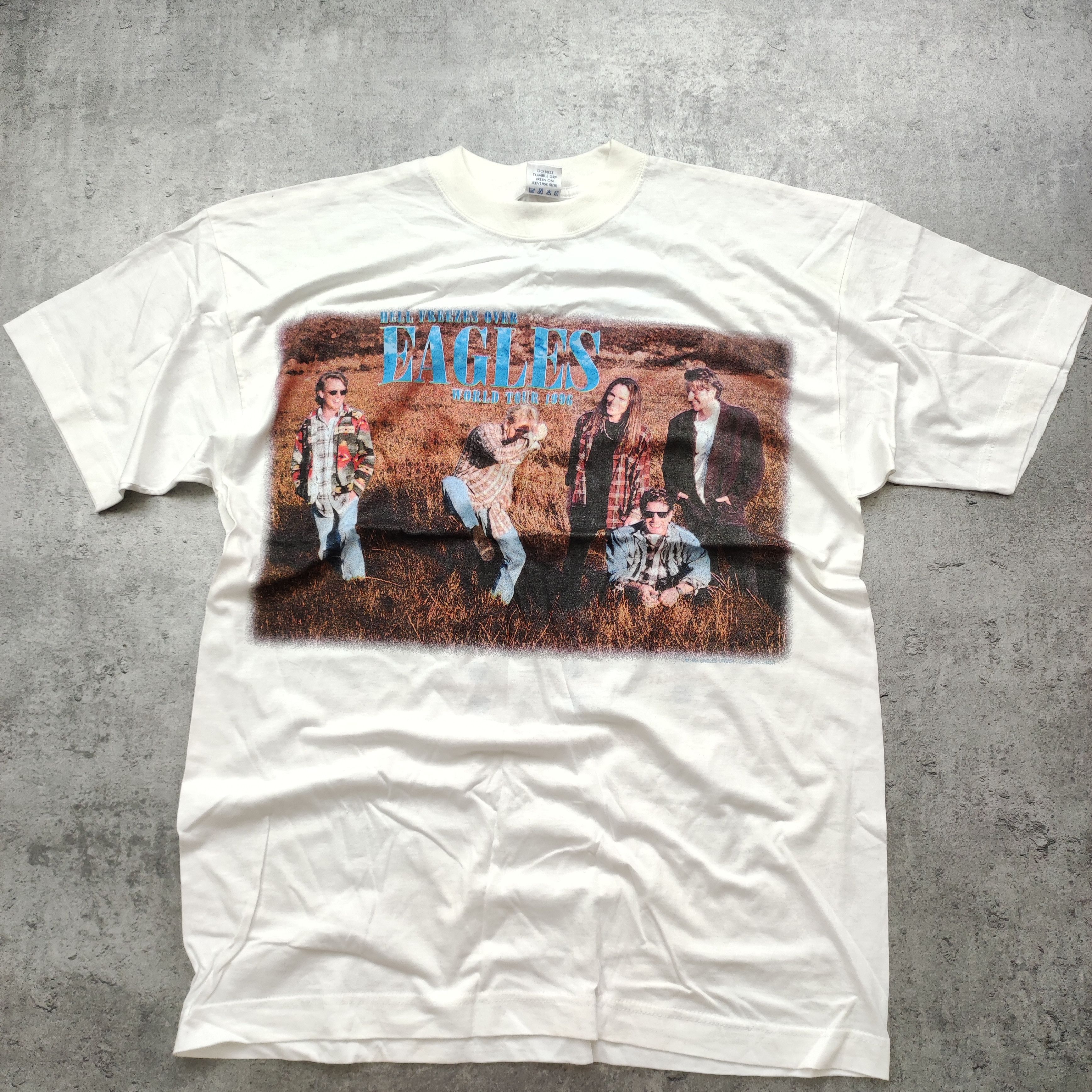 Band Tees × Vintage RARE Vintage 1994 Eagles World Tour 1996 Promo Tee Size US L / EU 52-54 / 3 - 2 Thumbnail