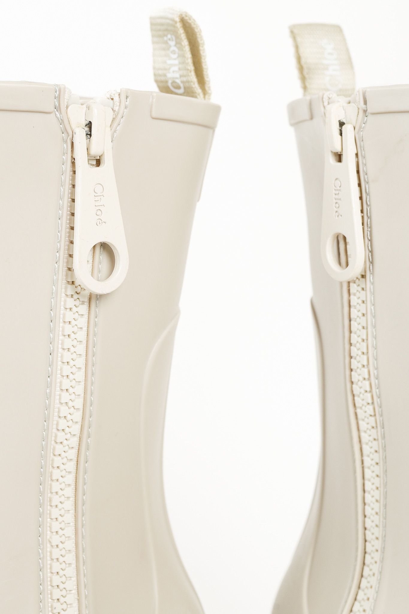 Chloe Chloe Betty Grey Rubber Chunky-Heel Rain Boots Size US 6.5 / IT 36.5 - 10 Thumbnail