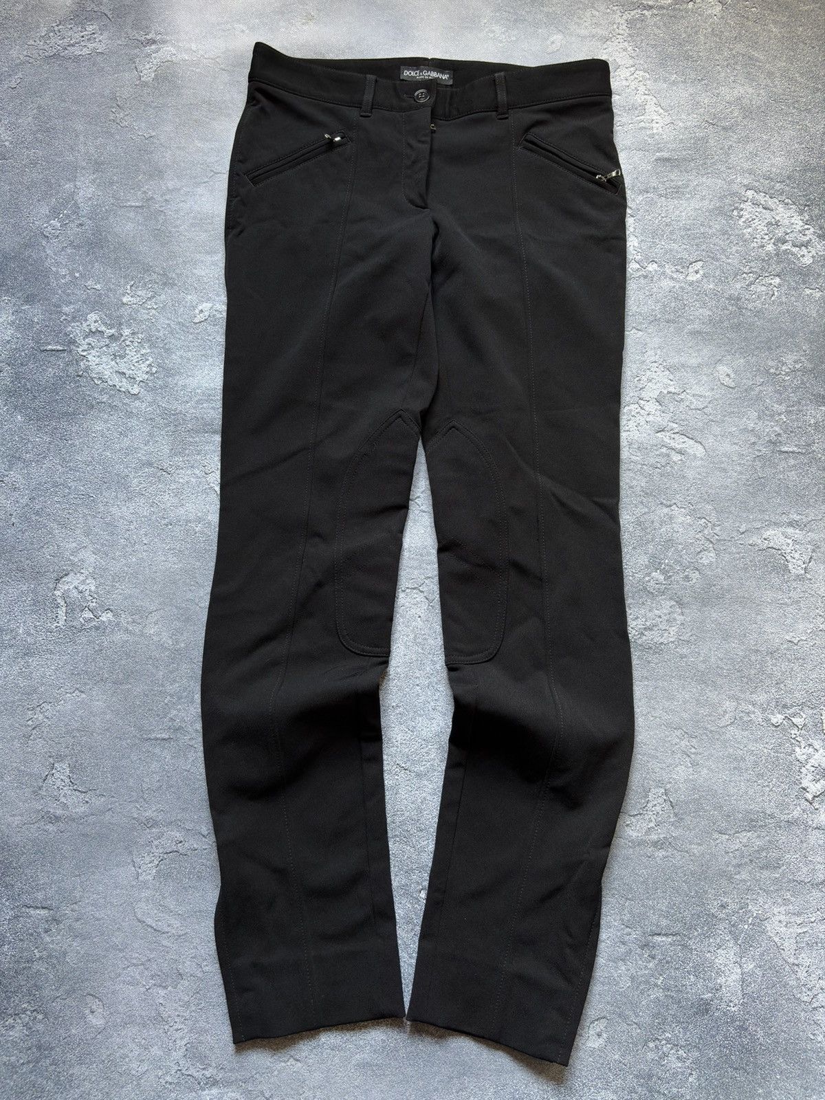 Dolce & Gabbana Vintage Dolce & Gabbana Women's Luxury Black Trousers Pants Size 28" / US 6 / IT 42 - 1 Thumbnail