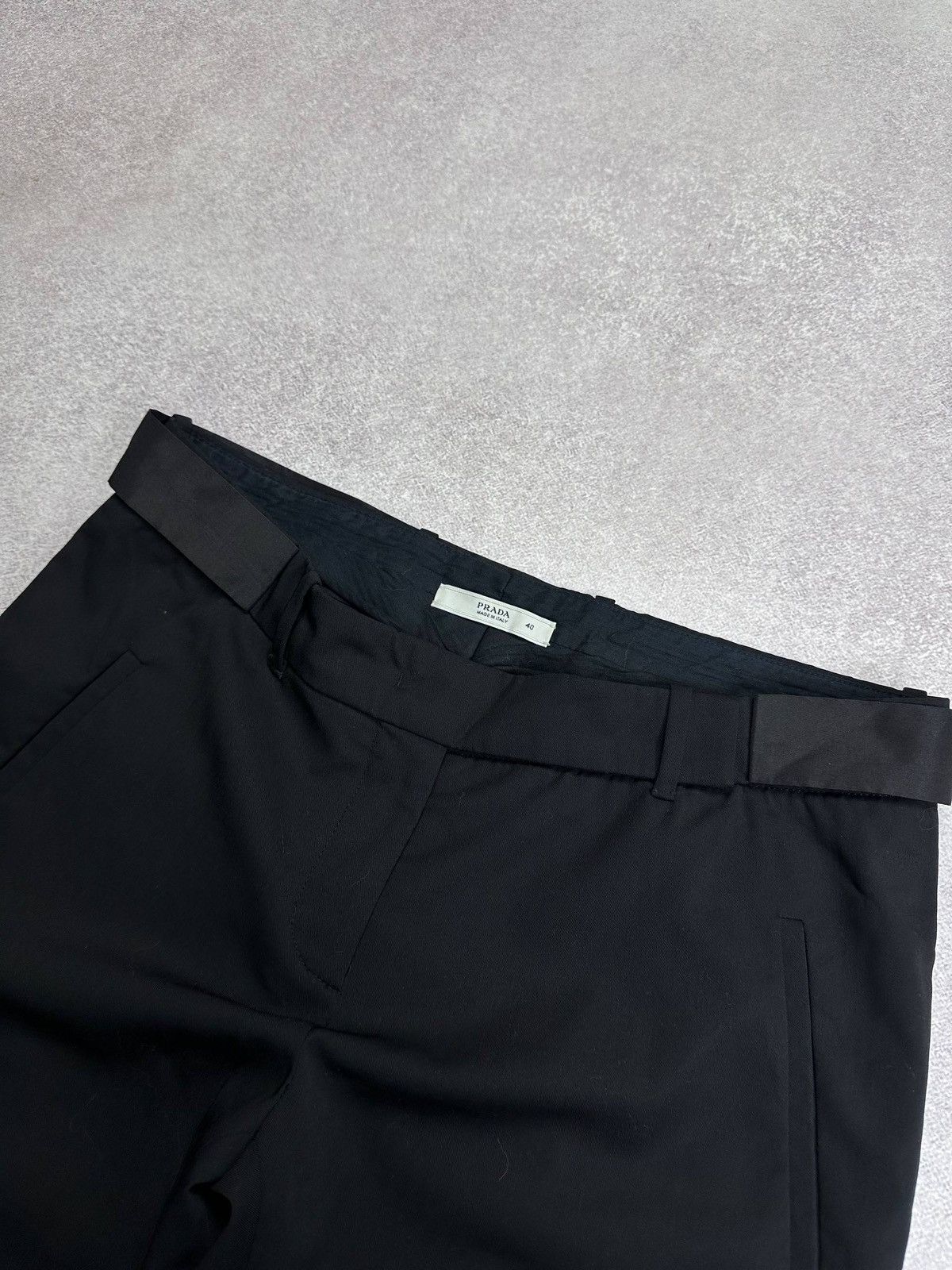 Prada Vintage 00s Prada Red Tab Black Womans Pants IT 40 Size 27" / US 4 / IT 40 - 5 Thumbnail