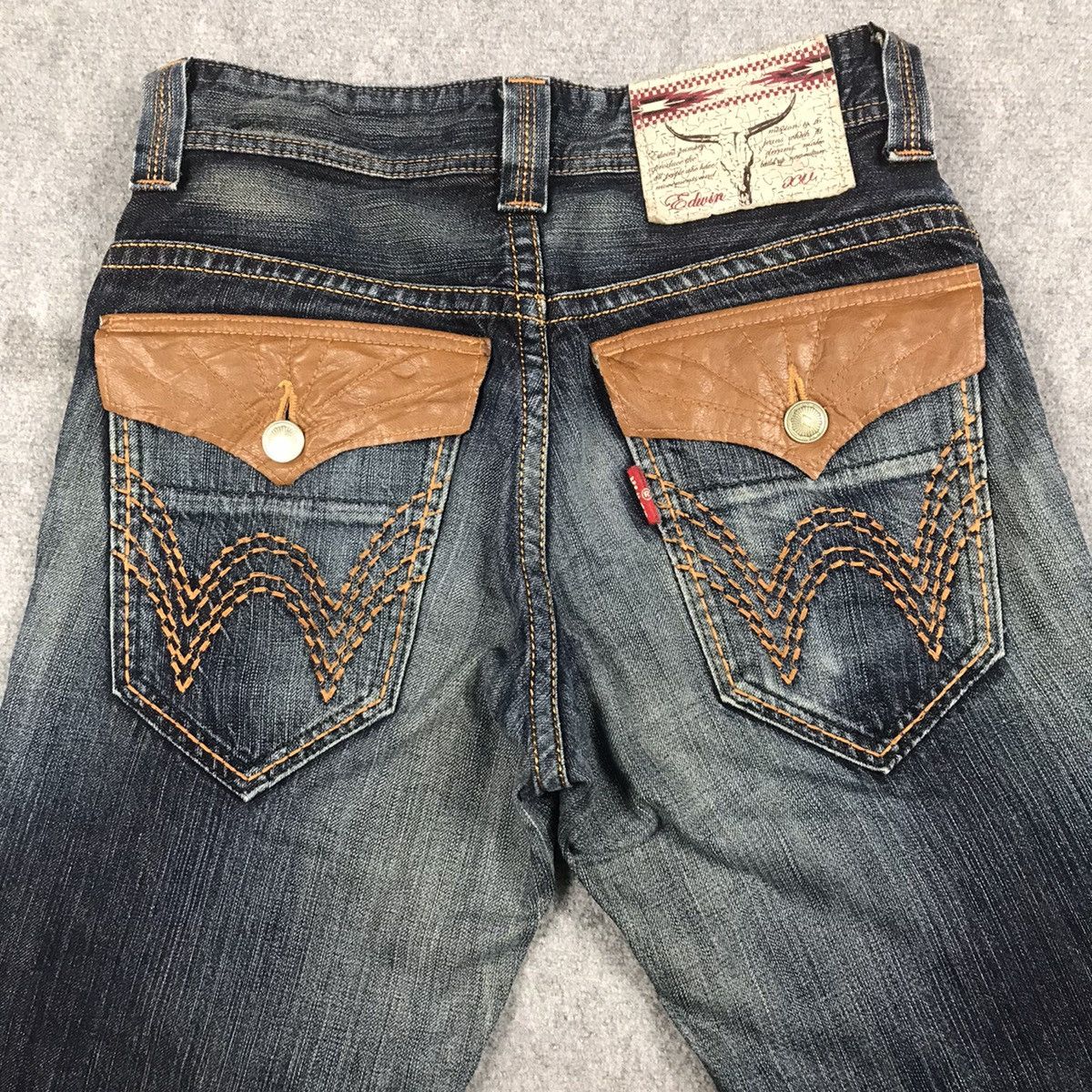 Blue Blue Japan × If Six Was Nine × Japanese Brand FLARED DISTRESSED EDWIN JAPANESE DENIM PANTS Size US 28 / EU 44 - 9 Thumbnail