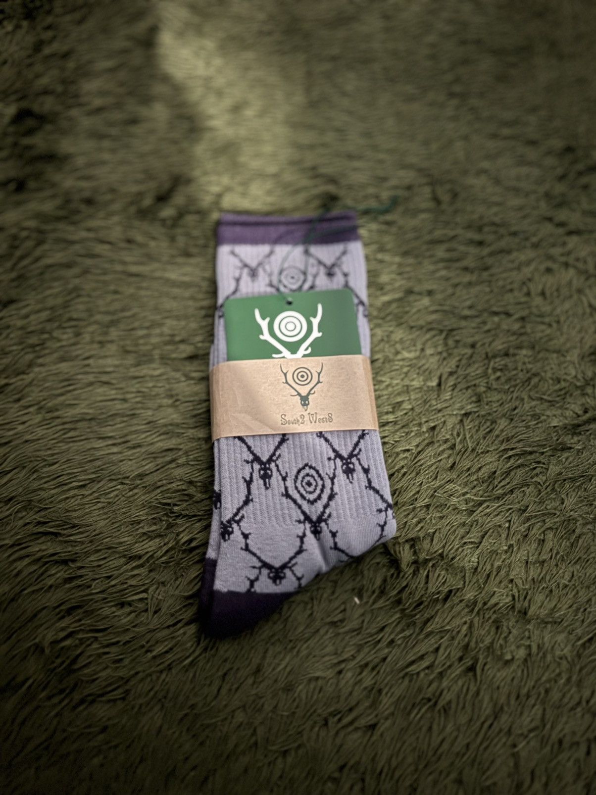 South2 West8 [US 5-7] South2 West8 Jacquard Logo Pattern Socks Size ONE SIZE - 5 Thumbnail