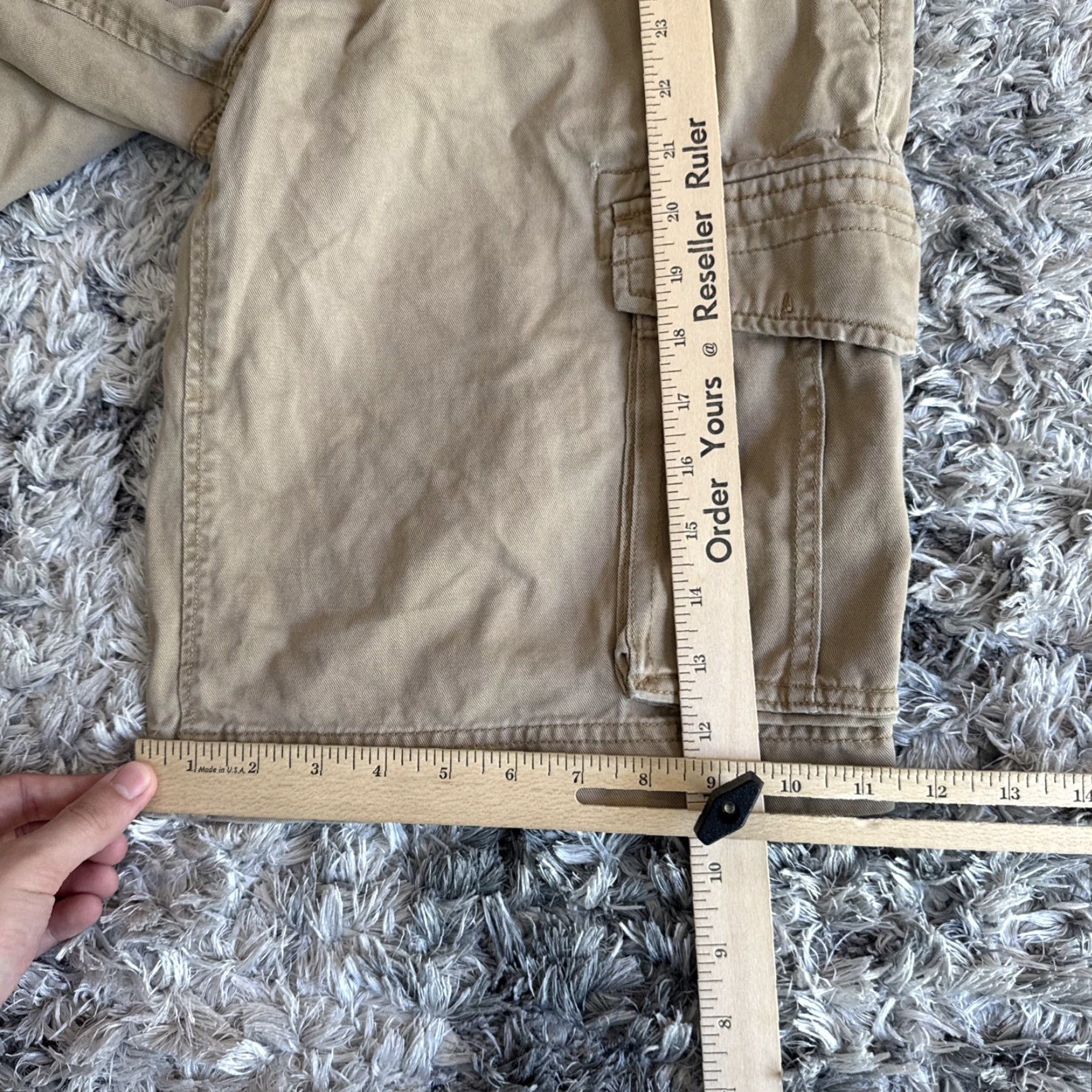 Vintage VINTAGE Urban Pipeline Cargo Shorts Men 31 Tan Multi Pockets Hip Hop Size US 31 - 6 Thumbnail