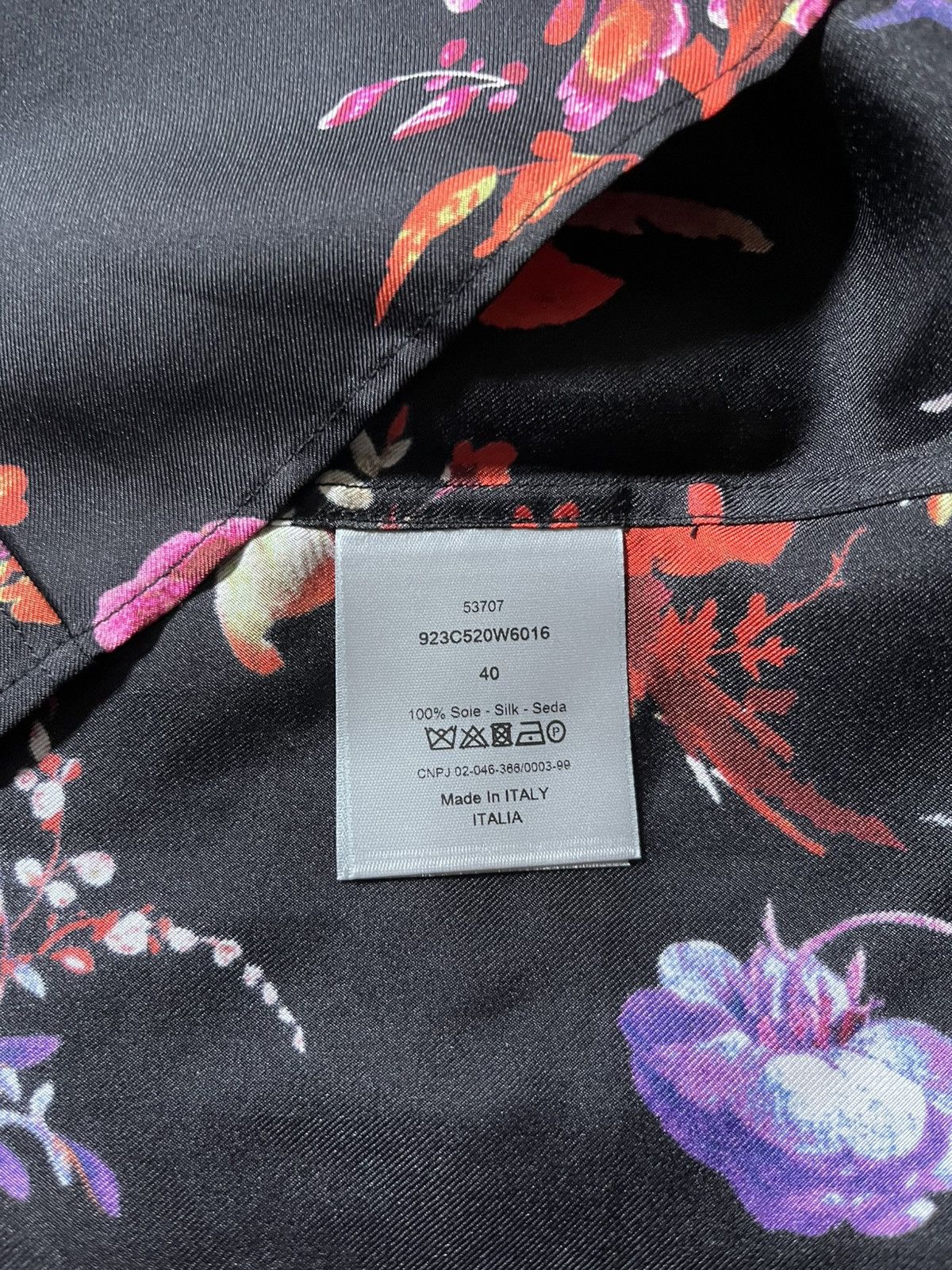 Dior × Kaws Dior x Kaws S/S 2019 silk shirt Bouquet De Fleurs print Size US M / EU 48-50 / 2 - 15 Thumbnail