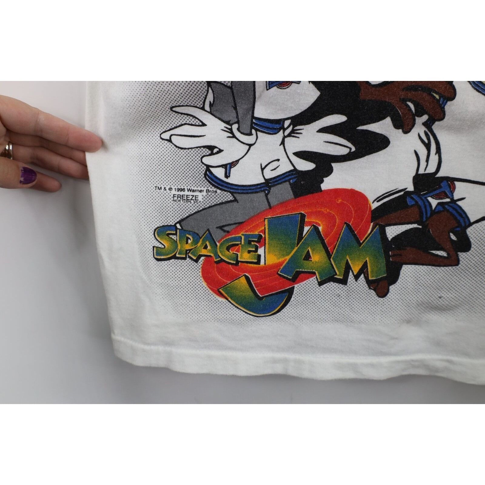 Vintage Vintage 90s All Over Print Space Jam Basketball T-Shirt Size US XL / EU 56 / 4 - 4 Thumbnail