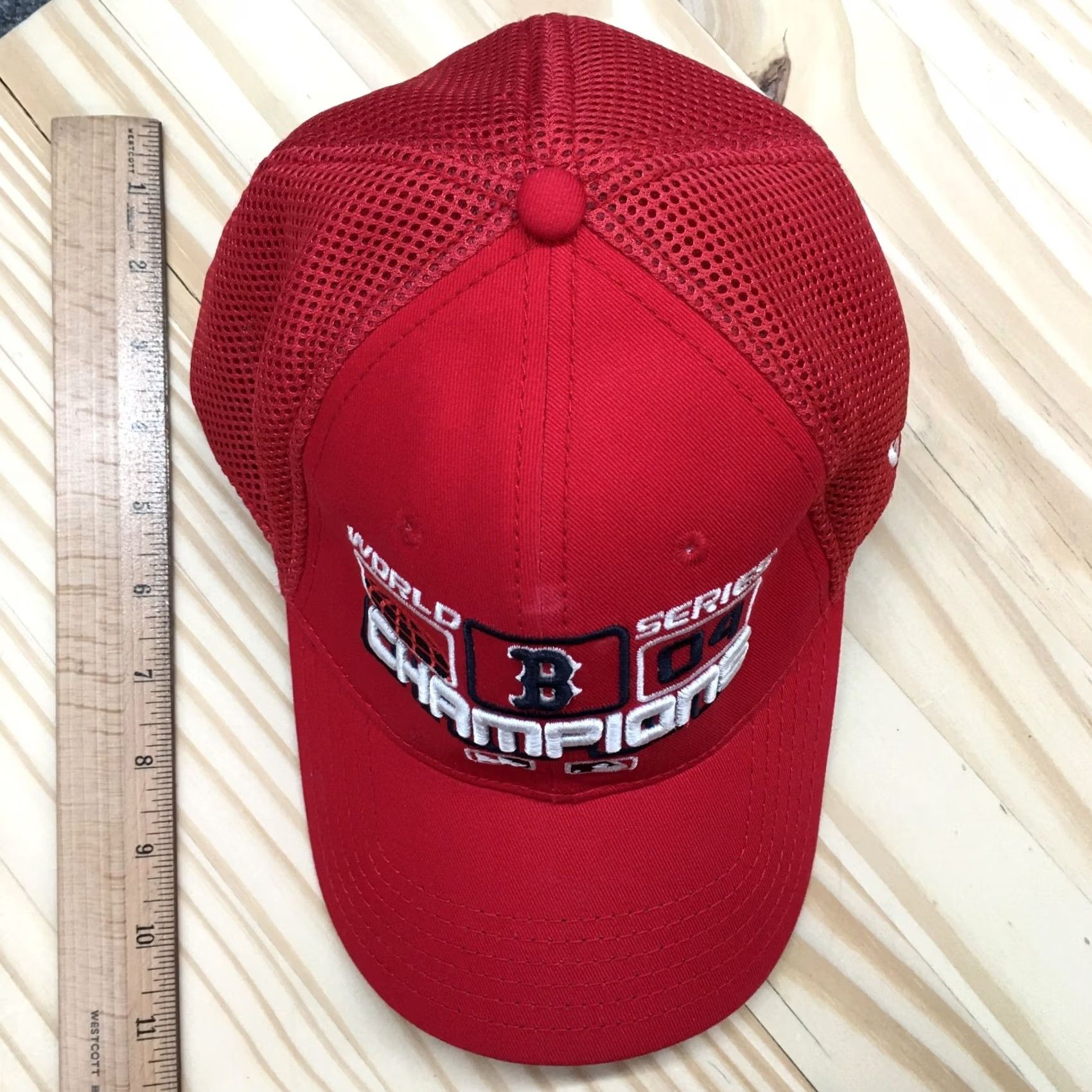 New Era New Era Boston Red Sox Baseball Hat Mens Red OS Adjustable Embroidered Logo Size ONE SIZE - 3 Thumbnail